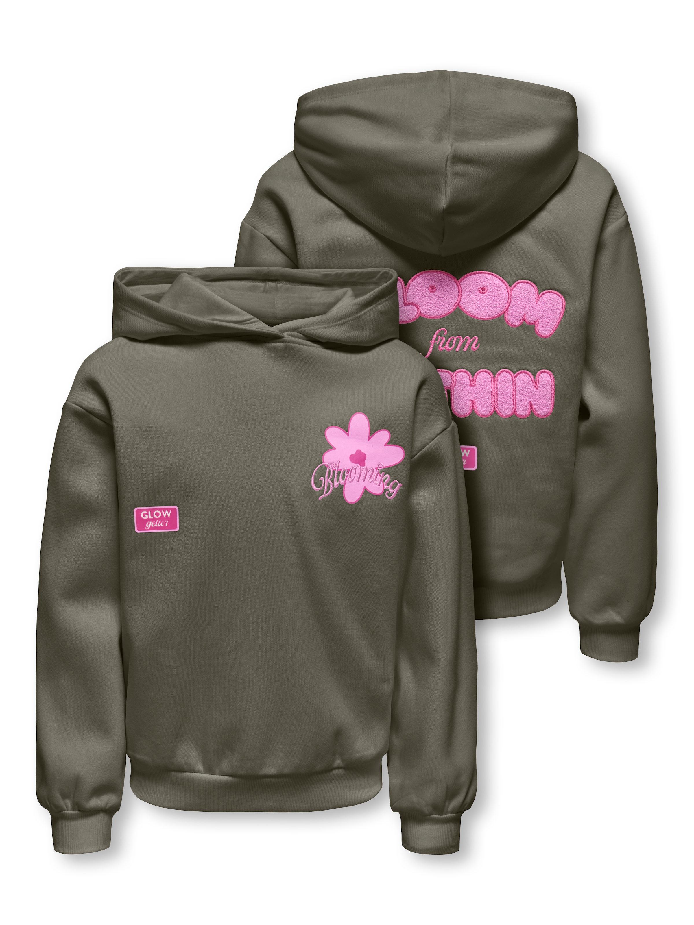 KIDS ONLY Kapuzensweatshirt »KOGHOLLA L/S HOOD PRINTED SWT«, Baumwollmischung
