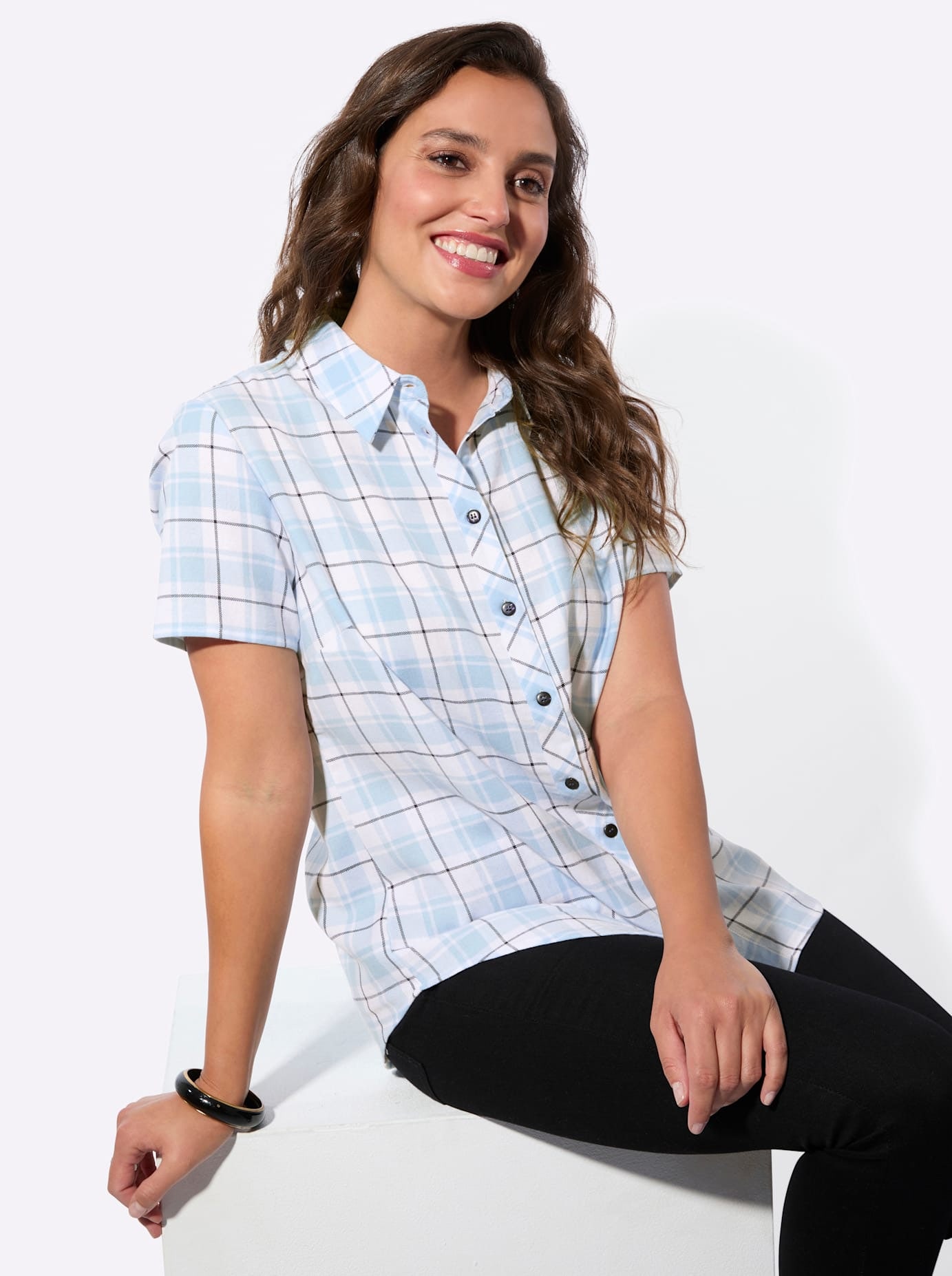 Casual Looks Blouse à carreaux