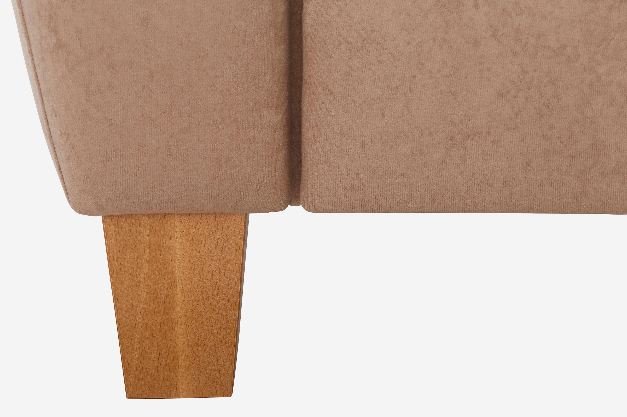 Home affaire Ecksofa »Alta L-Form« mit Federkern und Kontrastnaht, Füsse Buche eichefarben