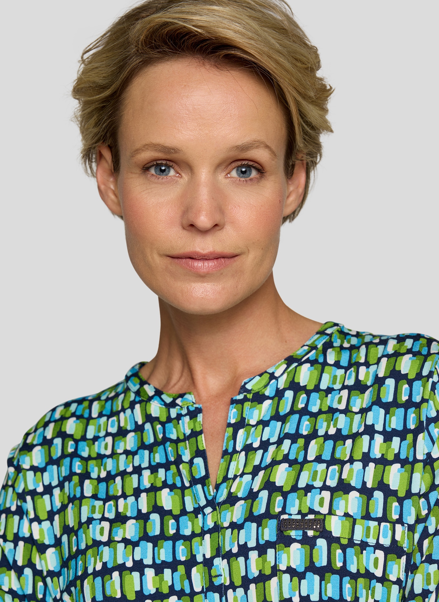 Rabe T-shirt à manches longues mit grafischem Muster