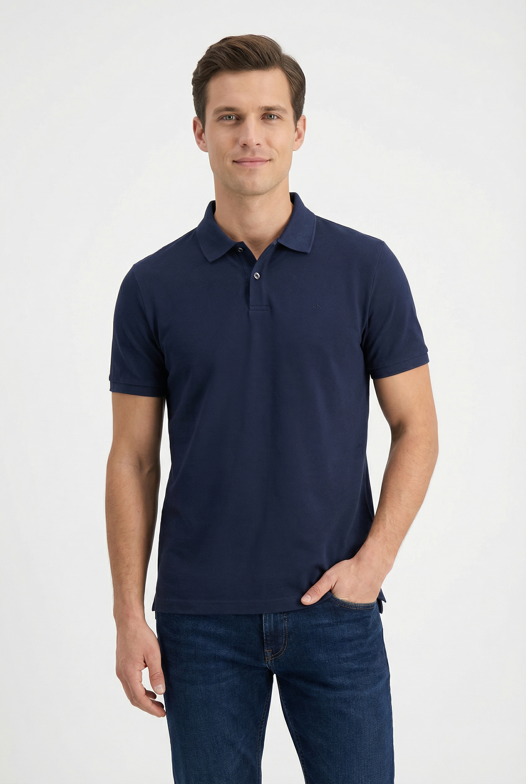 Calvin Klein Poloshirt »SS RFND PQ TPPD CLSS« Mit Rundhalsausschnitt