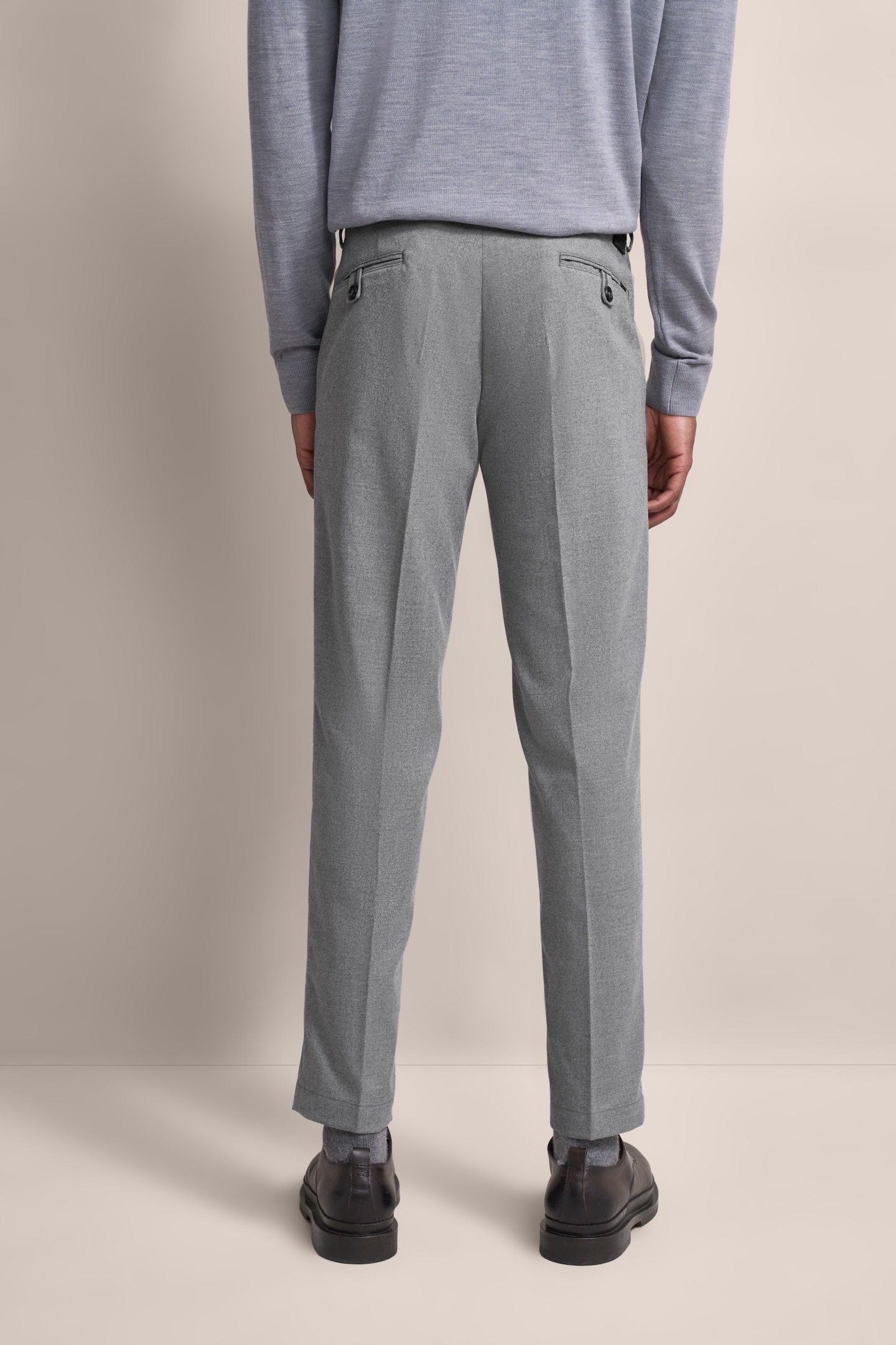 bugatti Bundfaltenhose  mit Modern-Flanell-Soft-Touch