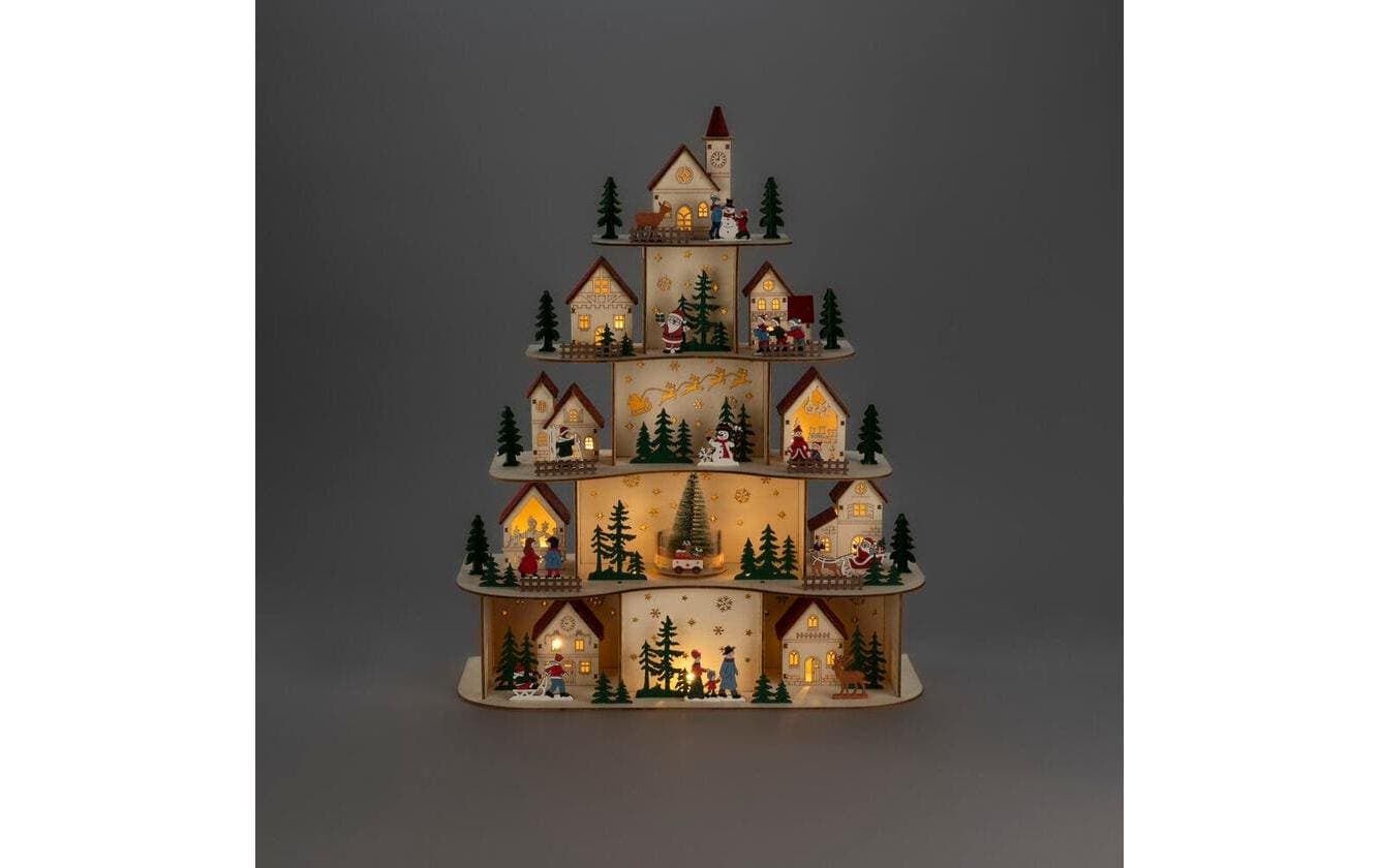 KONSTSMIDE Lumière décorative LED »LED-Weihnachtsdorf 19 warmweisse Dioden, 6h Timer« Module LED blanc chaud
