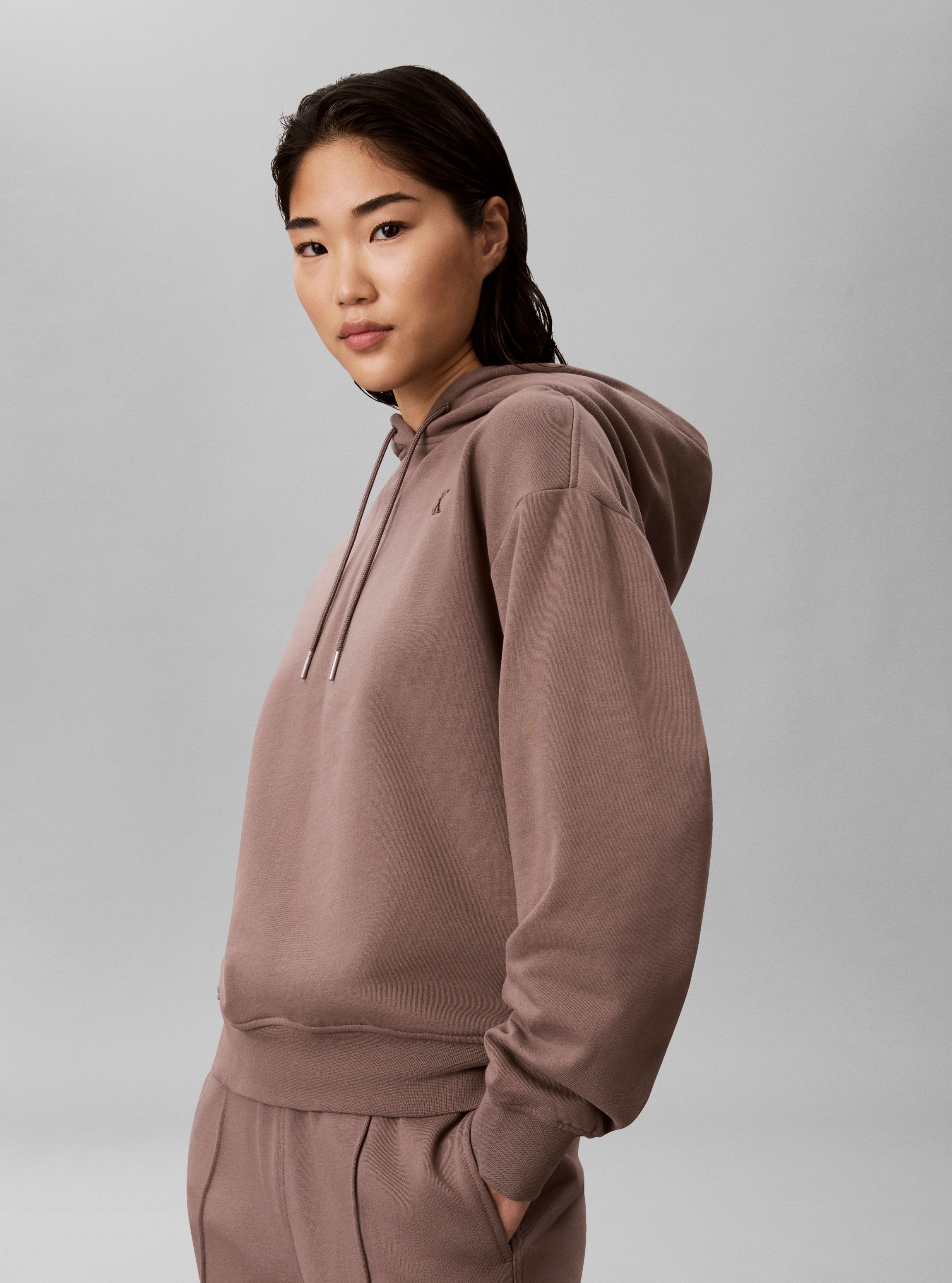 Calvin Klein Sweat à capuche »MONOGRAM RELAXED FRENCH TERRY«, coupe décontractée avec capuche

