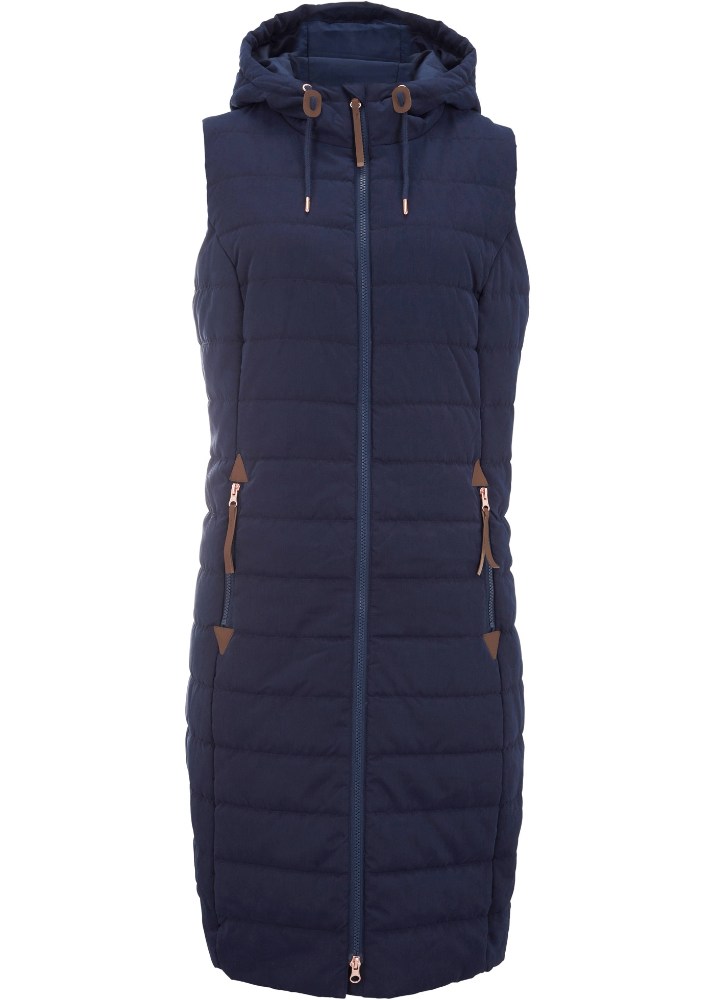 bonprix Gilet matelassé gilet long matelassé confortable, coupe ample, longueur genou