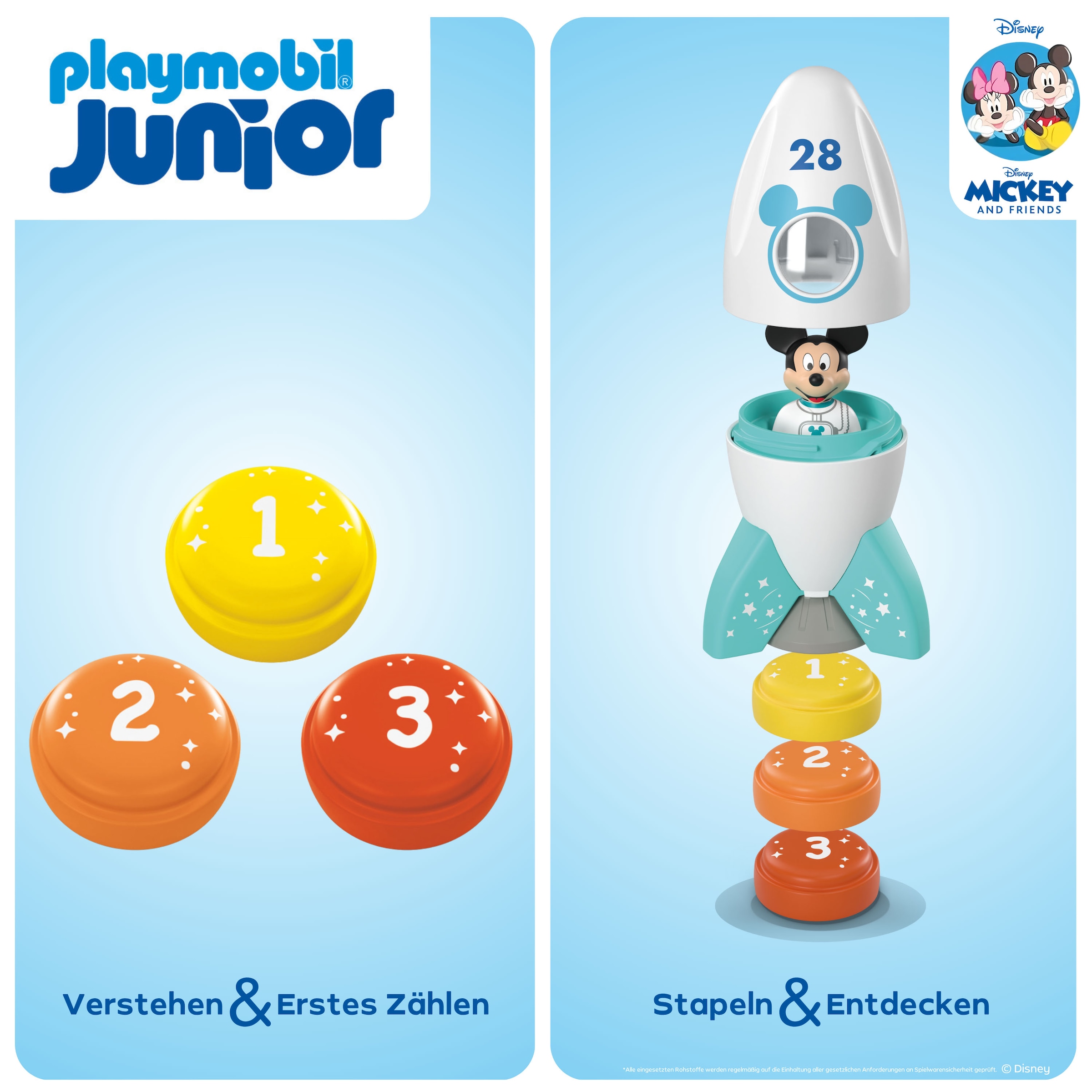 Playmobil® Jeu de construction »Micky Maus' Raketen- & Weltraum-Abenteuer (71771), JUNIOR & Disney« Made in Europe