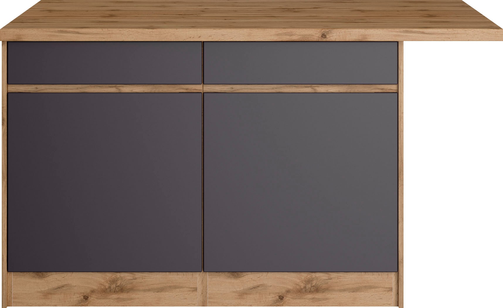 KOCHSTATION Ilot de cuisine »KS-Riesa« largeur 153 cm, profondeur 100 cm, façades MDF