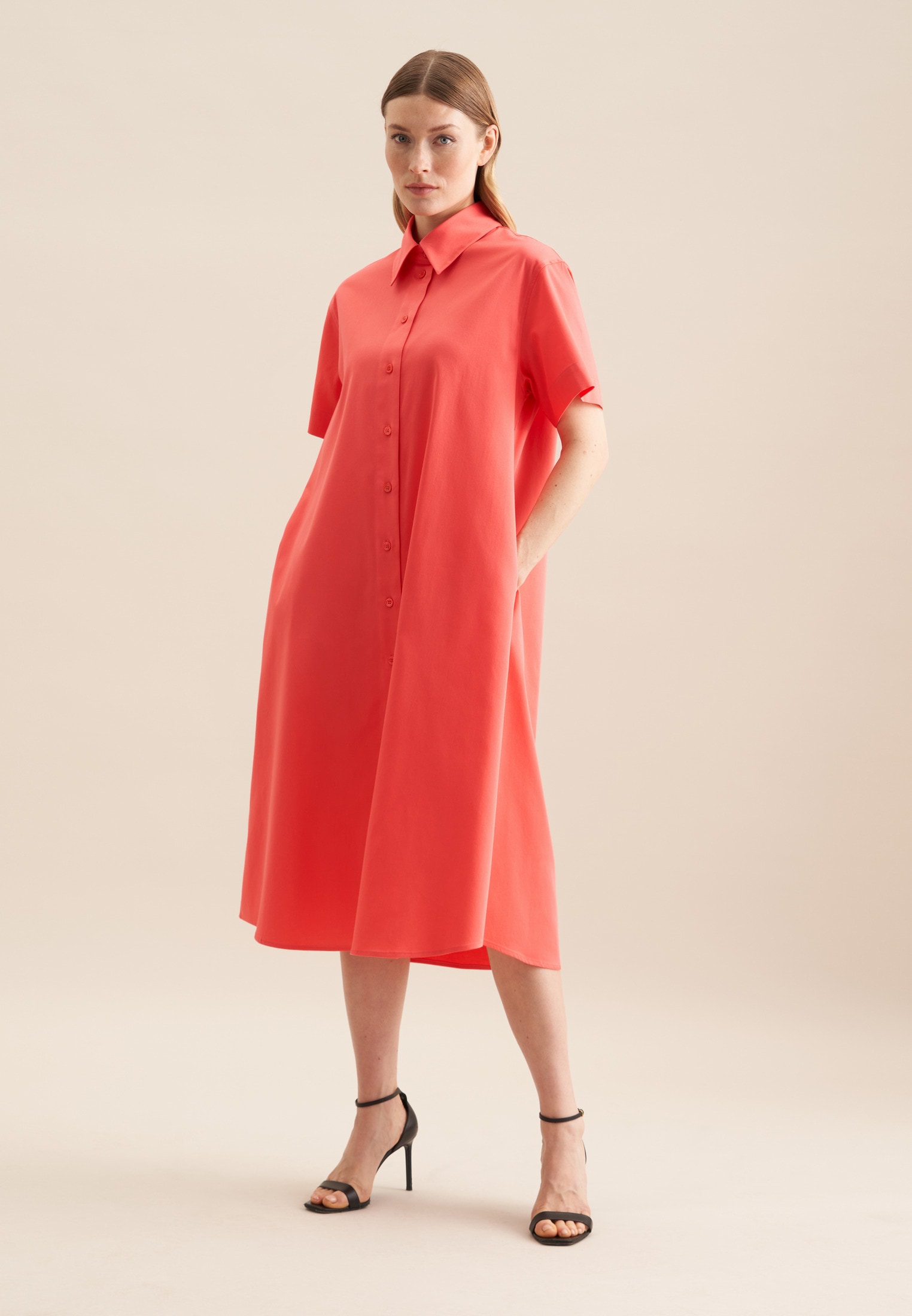 seidensticker Sommerkleid »Schwarze Rose« 1/2 Kragen Uni