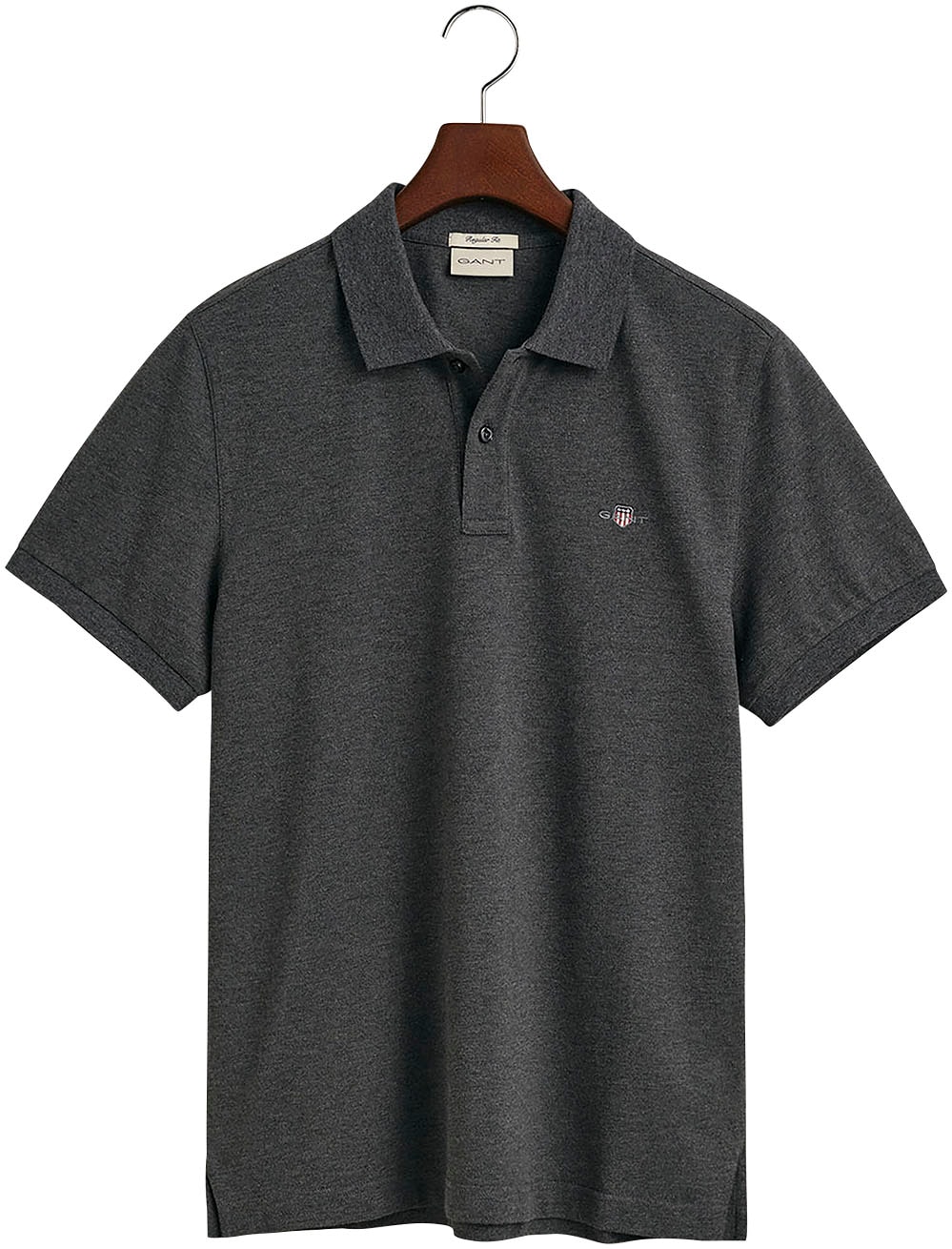 Gant Polo »REG SHIELD SS PIQUE POLO« mit Logo und Flachstrickkragen 100% Baumwolle Pique