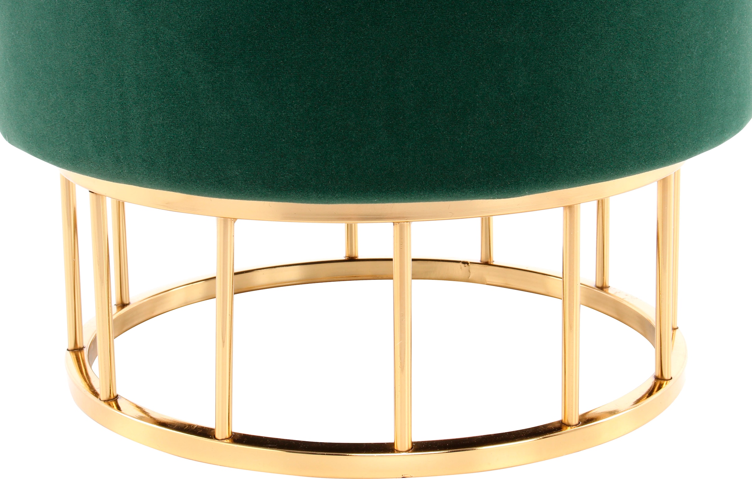 Kayoom Tabouret de rangement »Hocker Zero 525, Sitzhocker mit Komfort,runde, moderne Form« 1 cuis tlg. glamourös, elegant, mit Stauraum, Bezug aus samtweichem Stoff