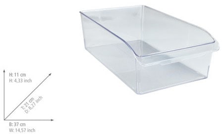 WENKO Organiseur »L« pour provisions, adapté pour armoire et étagère de cuisine, PET, transparent