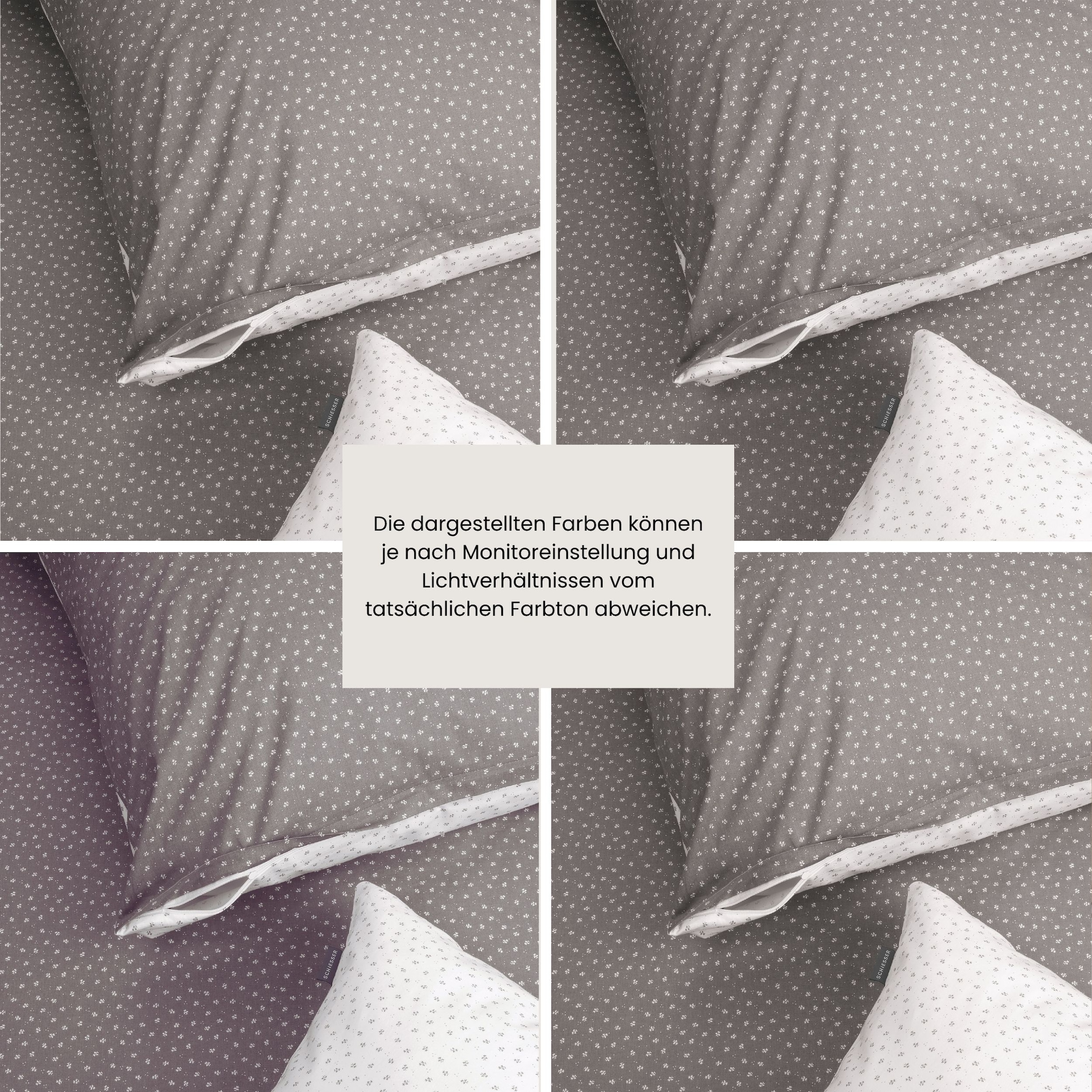 Schiesser Linge de lit »Millie aus weicher Baumwolle mit filigranen Blüten« 2 cuis OEKO-TEX® MADE IN GREEN