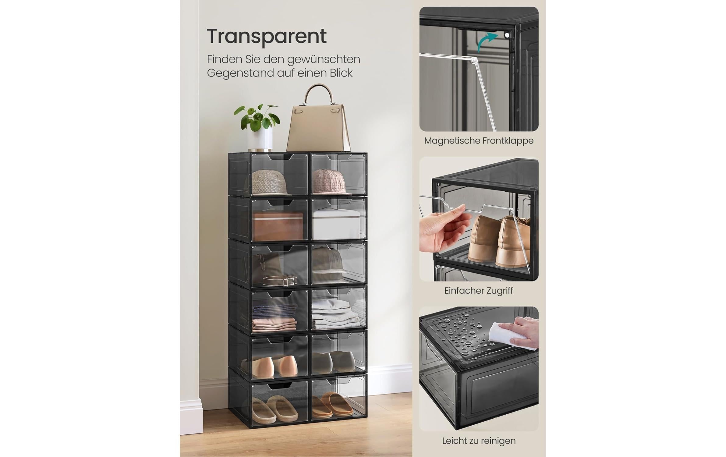 SONGMICS Empileur de chaussures »34 x 25 x 18,4 cm« 12 cuis tlg.