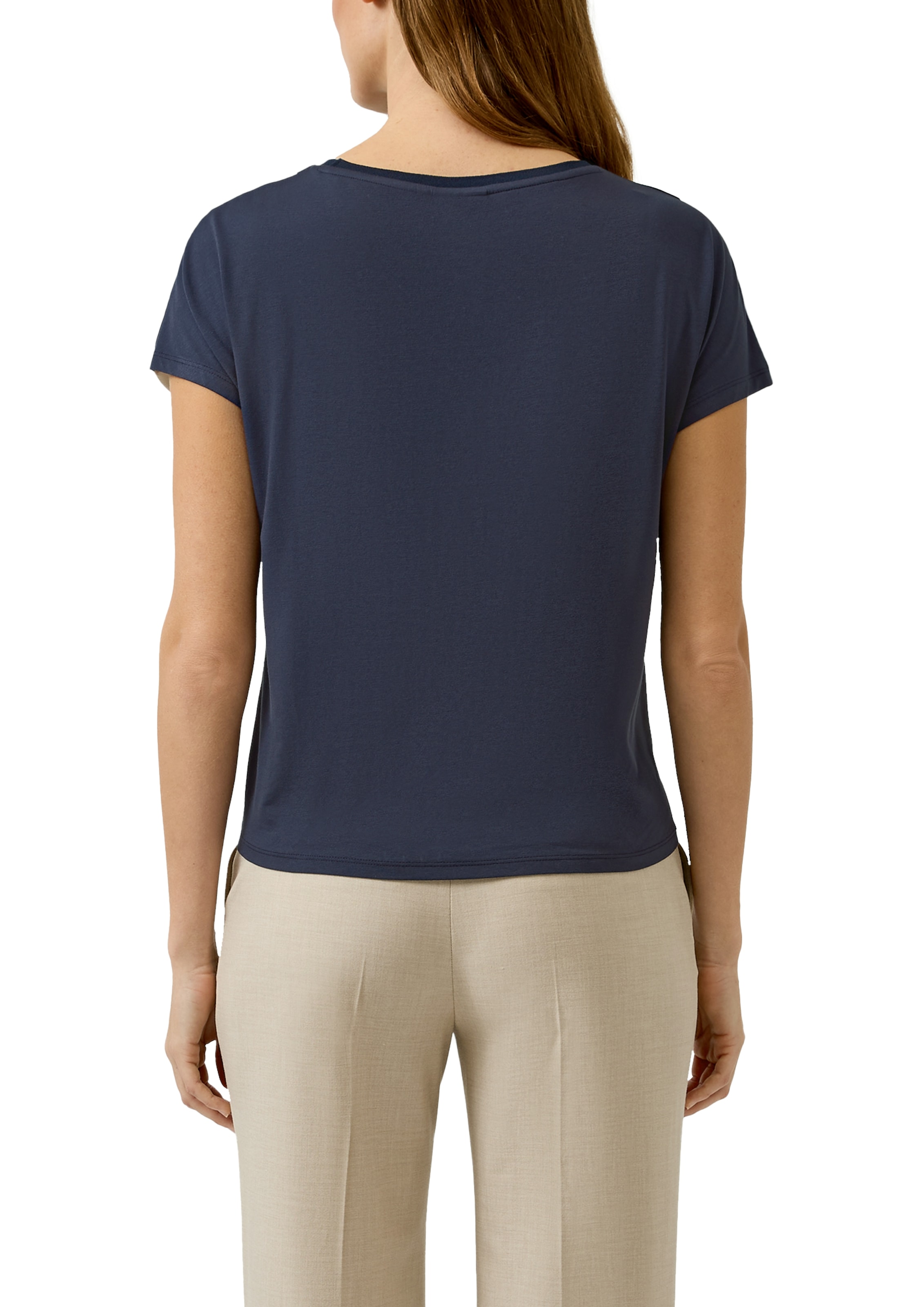 s.Oliver BLACK LABEL Rundhalsshirt mit grafischem Muster