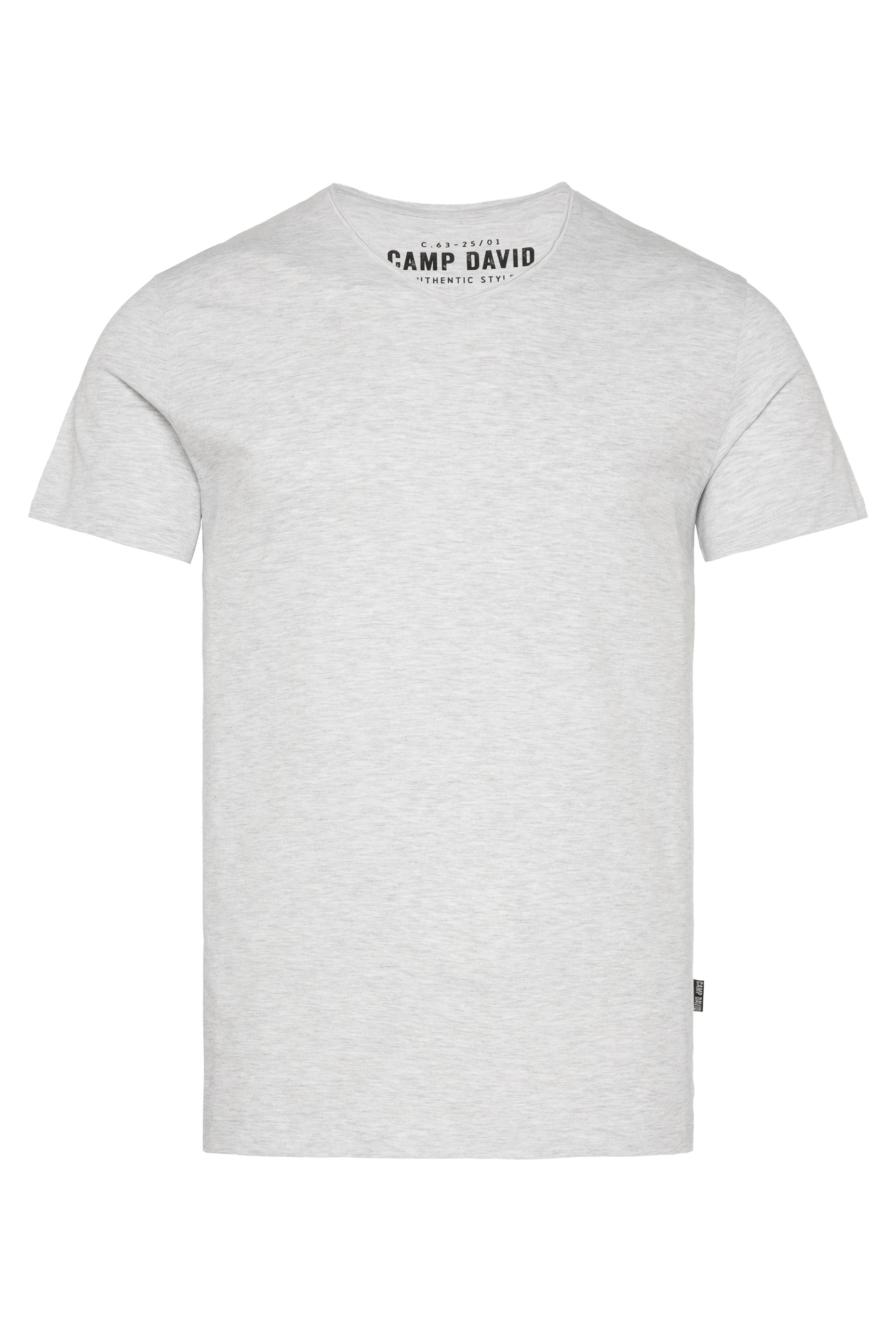 CAMP DAVID T-shirt en V 2 cuis tlg. gerade Form, Baumwolle, V-Ausschnitt