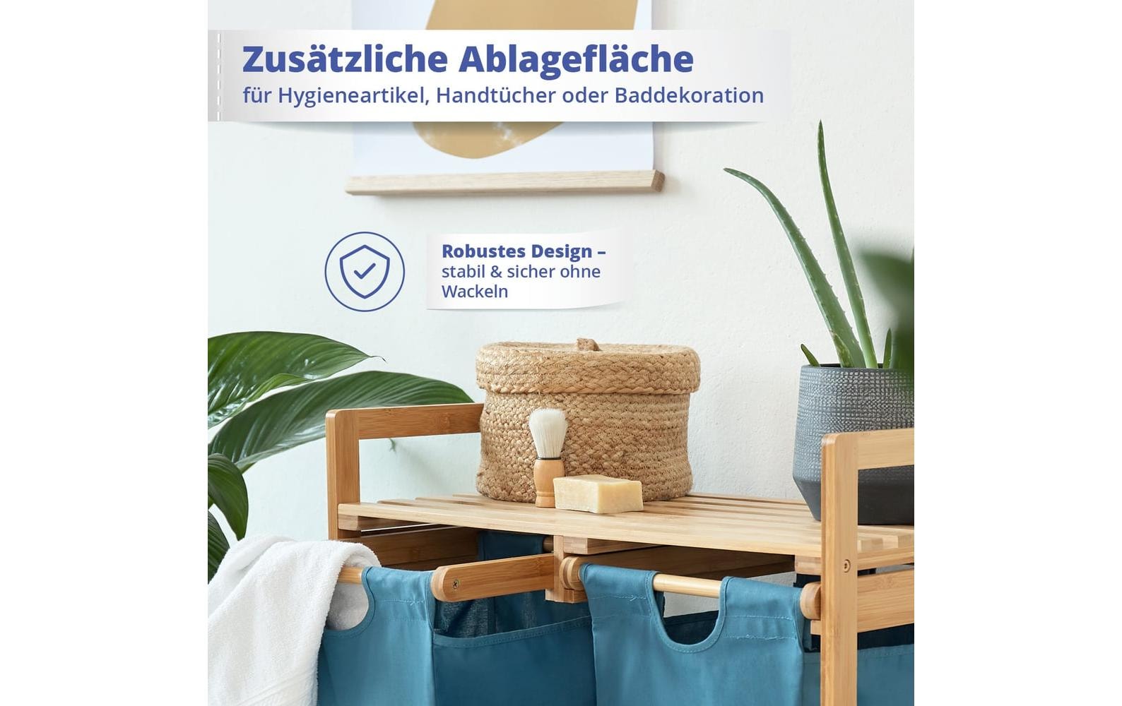 Lumaland Panier à linge »Bambus 60 l«