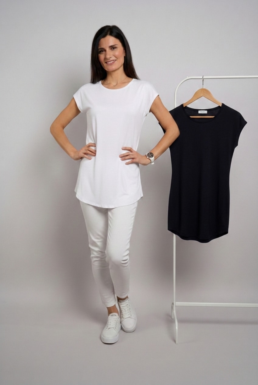 Seidel Moden T-shirt long »Otto exclusiv« 2 2er Pack Rundhals - Viskose - MADE IN GERMANY