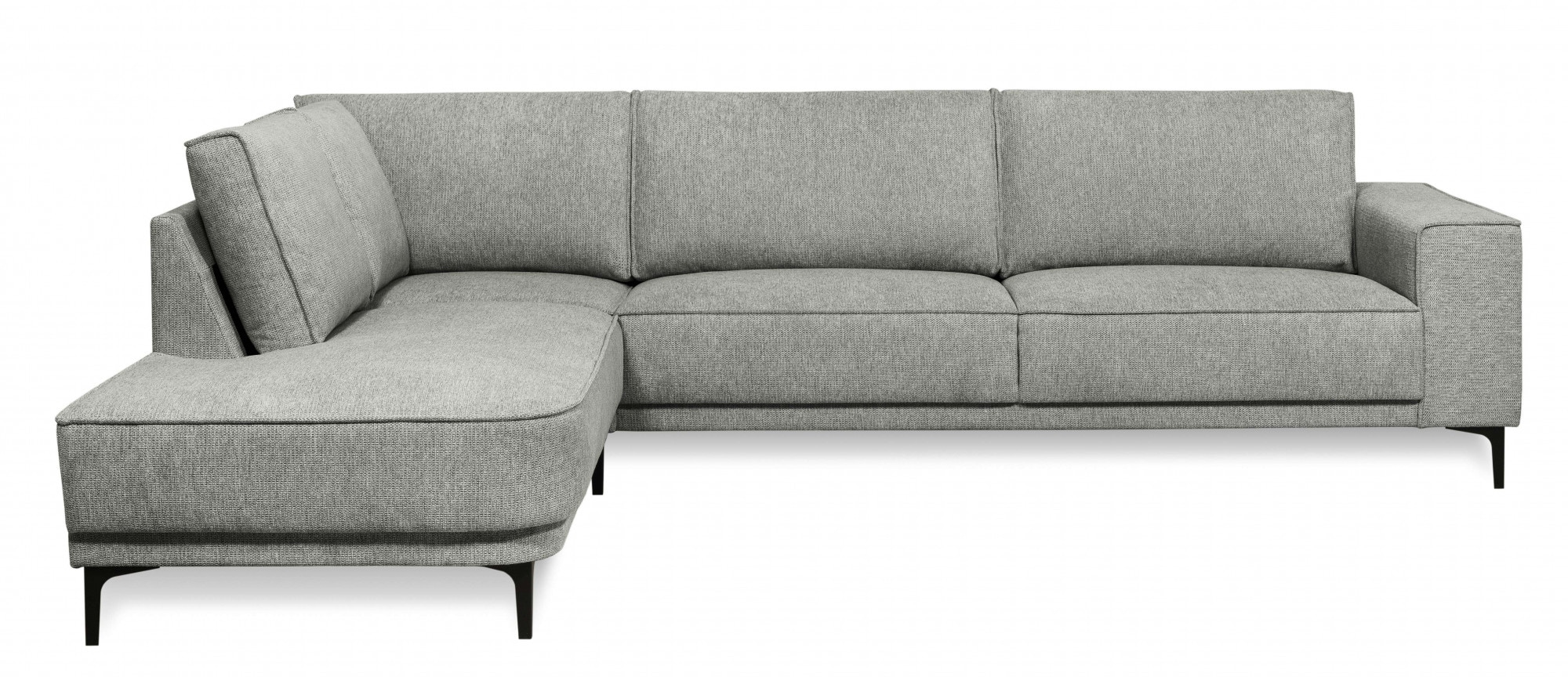 GOODproduct Ecksofa »Casina« mit abgerundeter Ottomane, in einem weichen Chenille-Stoff
