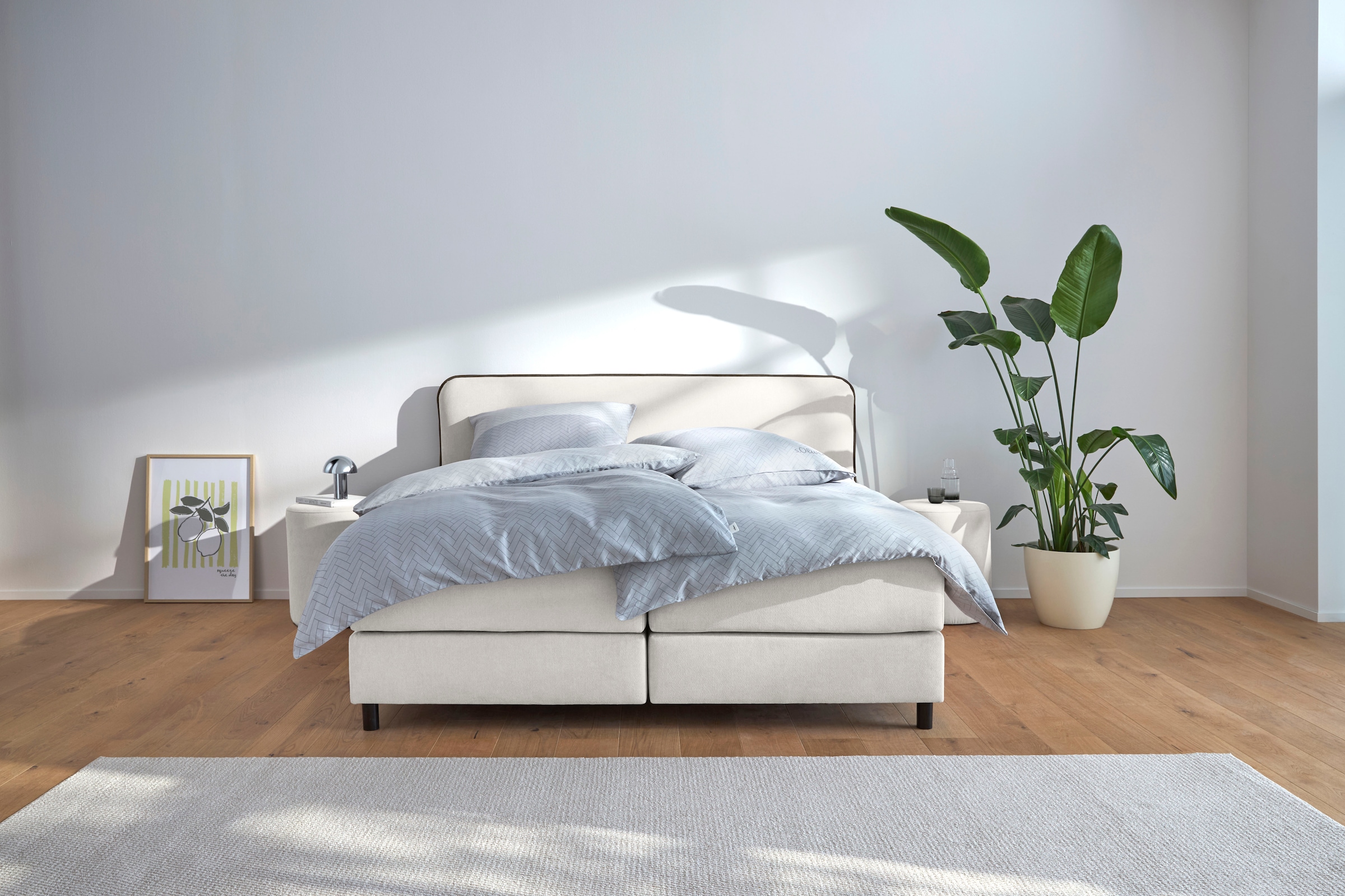 s.Oliver Boxspringbett »Kuhmo in verschiedenen Grössen inkl. Topper« wahlweise mit Bonnell- oder TTFK-Matratze in H2, H3 o. H4 erhältlich