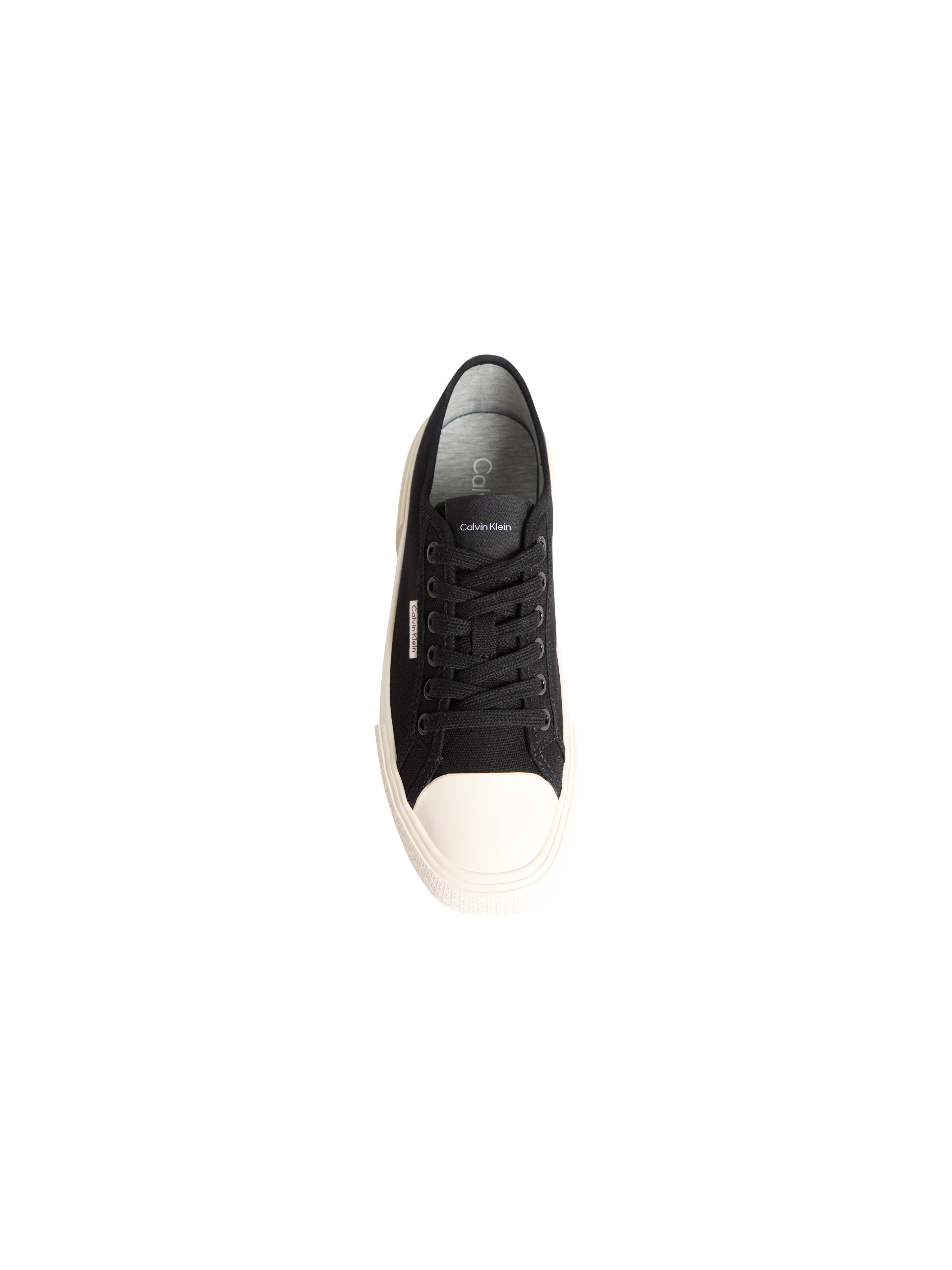 Calvin Klein Baskets à plateforme »VULC LACE UP CANVAS«  Chaussure à lacets, sneaker en toile, chaussure basse avec embout en caoutchouc