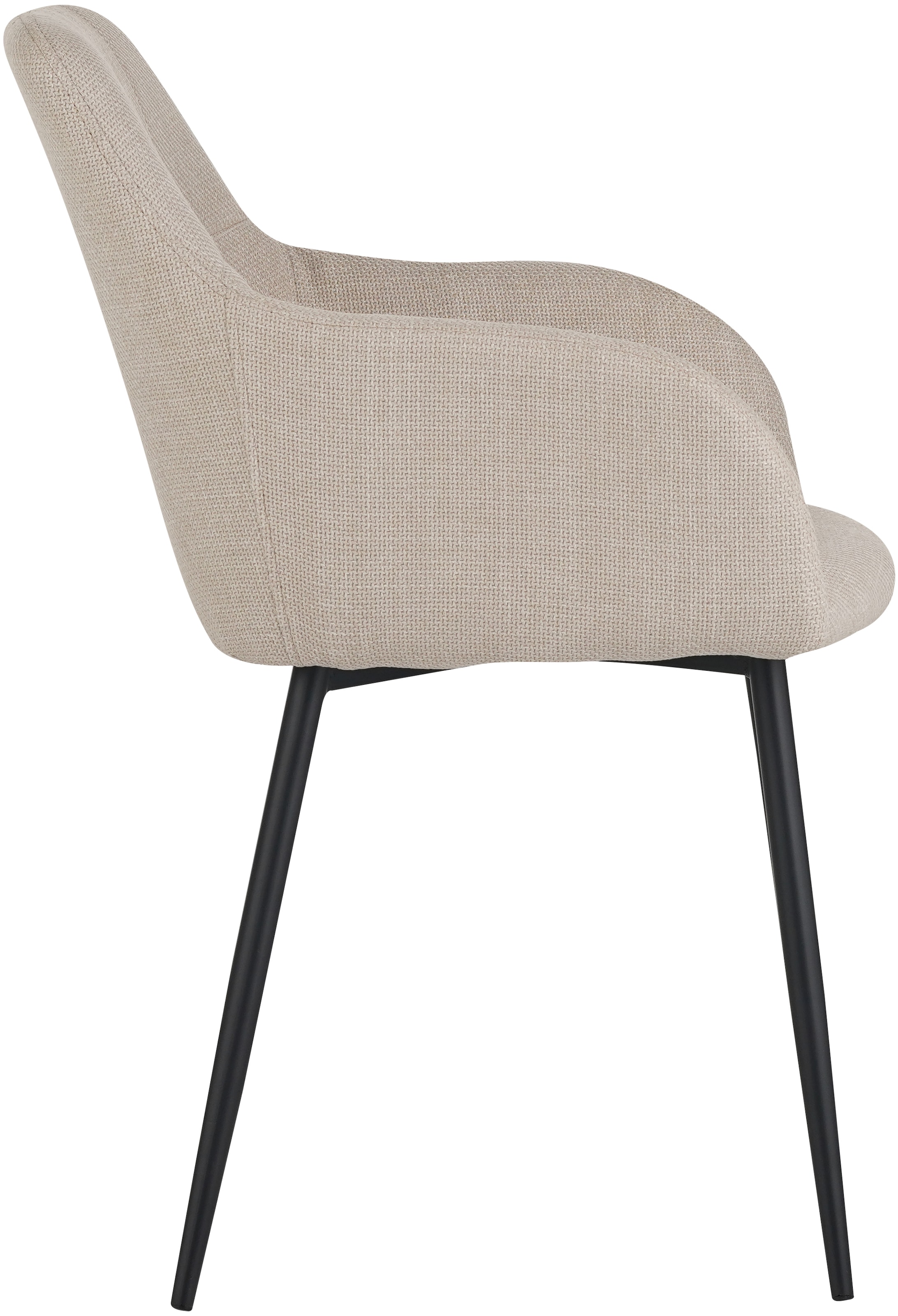 HELA Essgruppe »MOSEL« 3 Stk. tlg. Tisch 90x75 cm, Platte rund, gesinterter Stein, Armlehnenstuhl