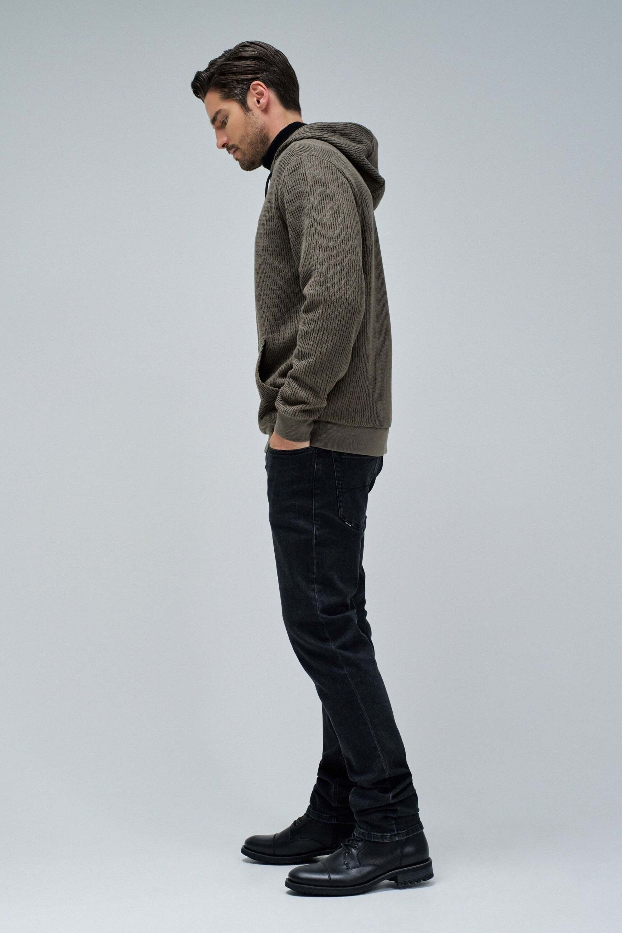 Salsa Kapuzenpullover »Salsa Jeans Kapuzenpullover Textured Hoodie W/ Logo Patch«
