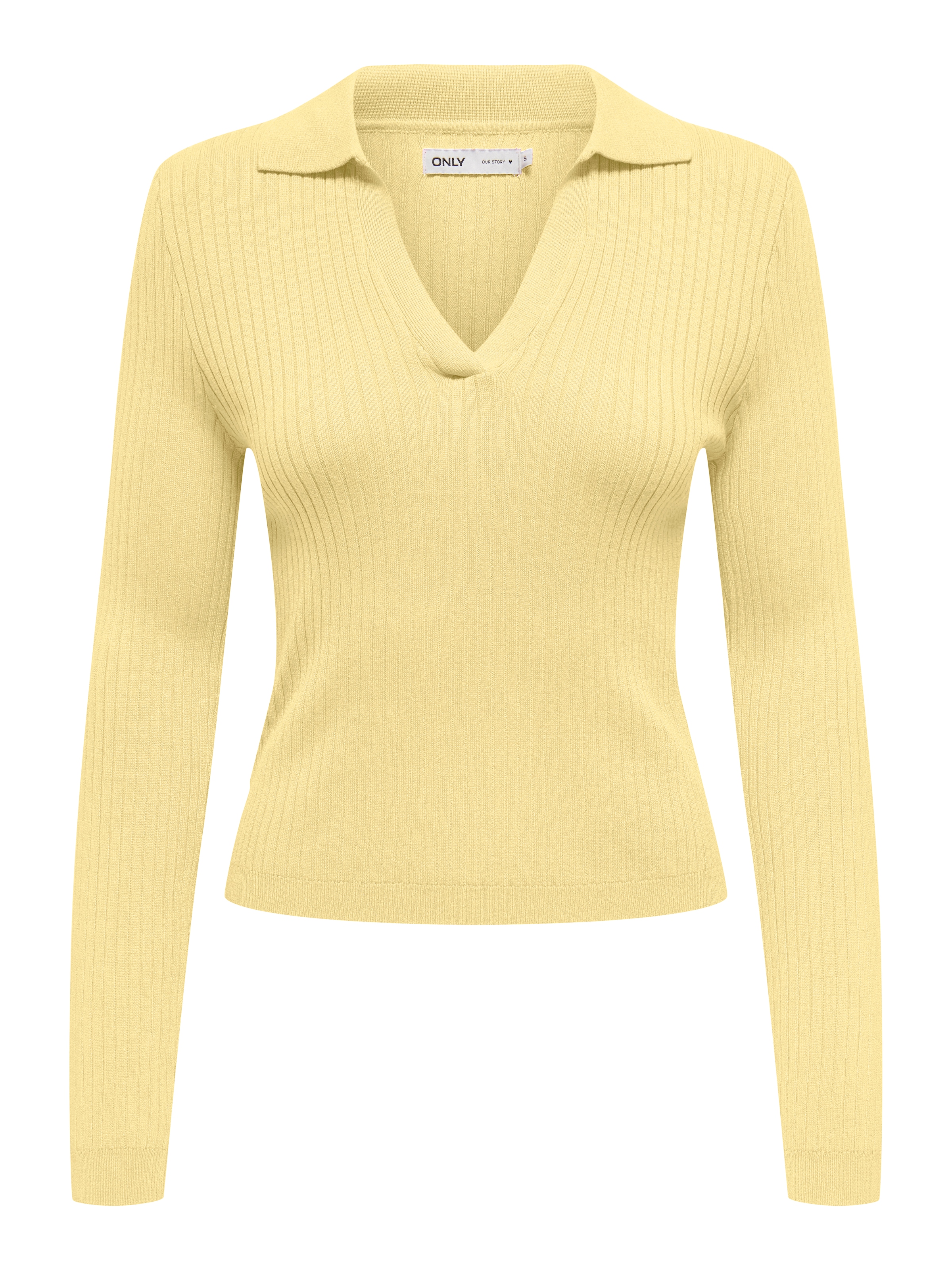 ONLY Pull à col polo »ONLKAYA LS POLO PULLOVER EX KNT« Rippstrick