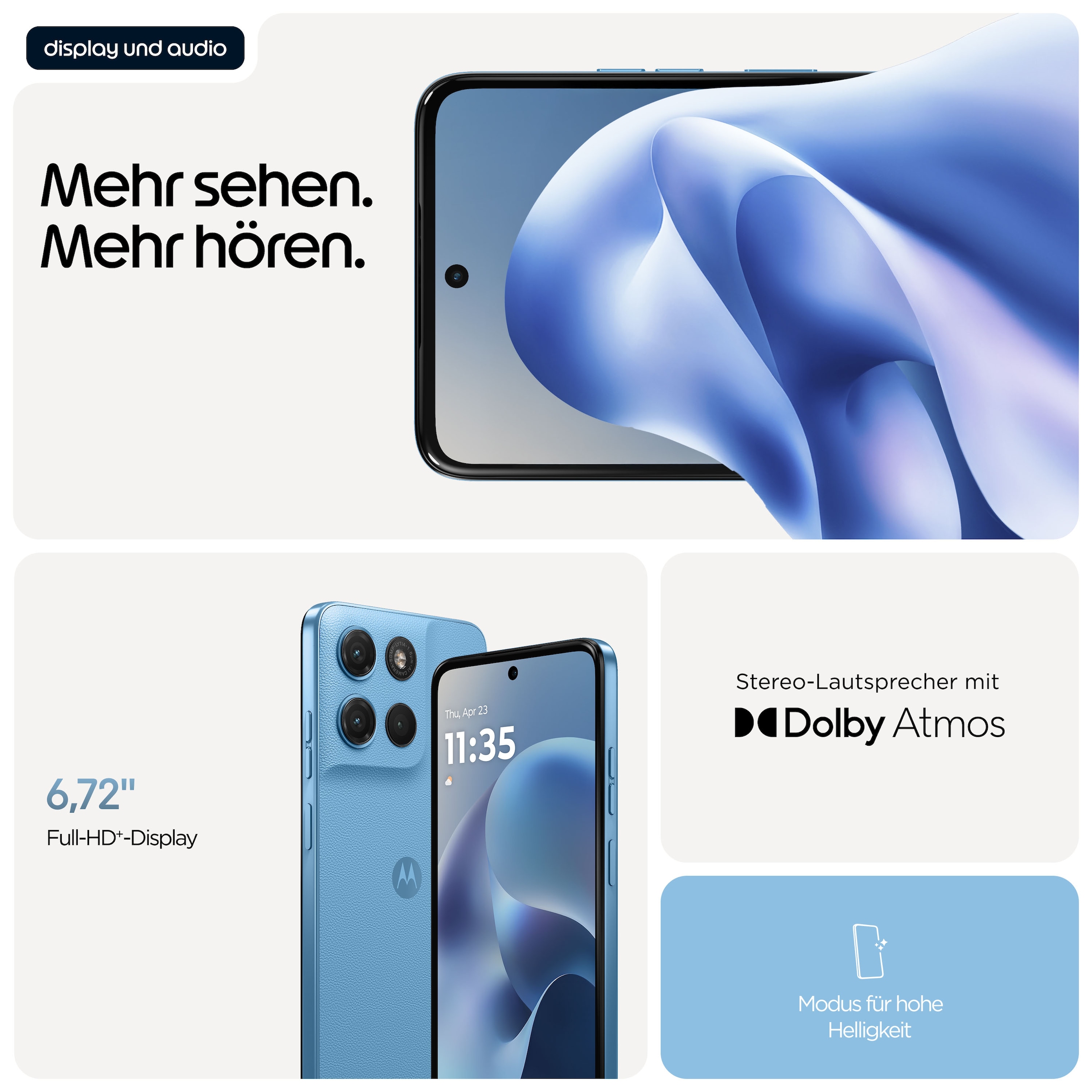 Motorola Smartphone »moto g 17« PANTONE® Alaskan Blue