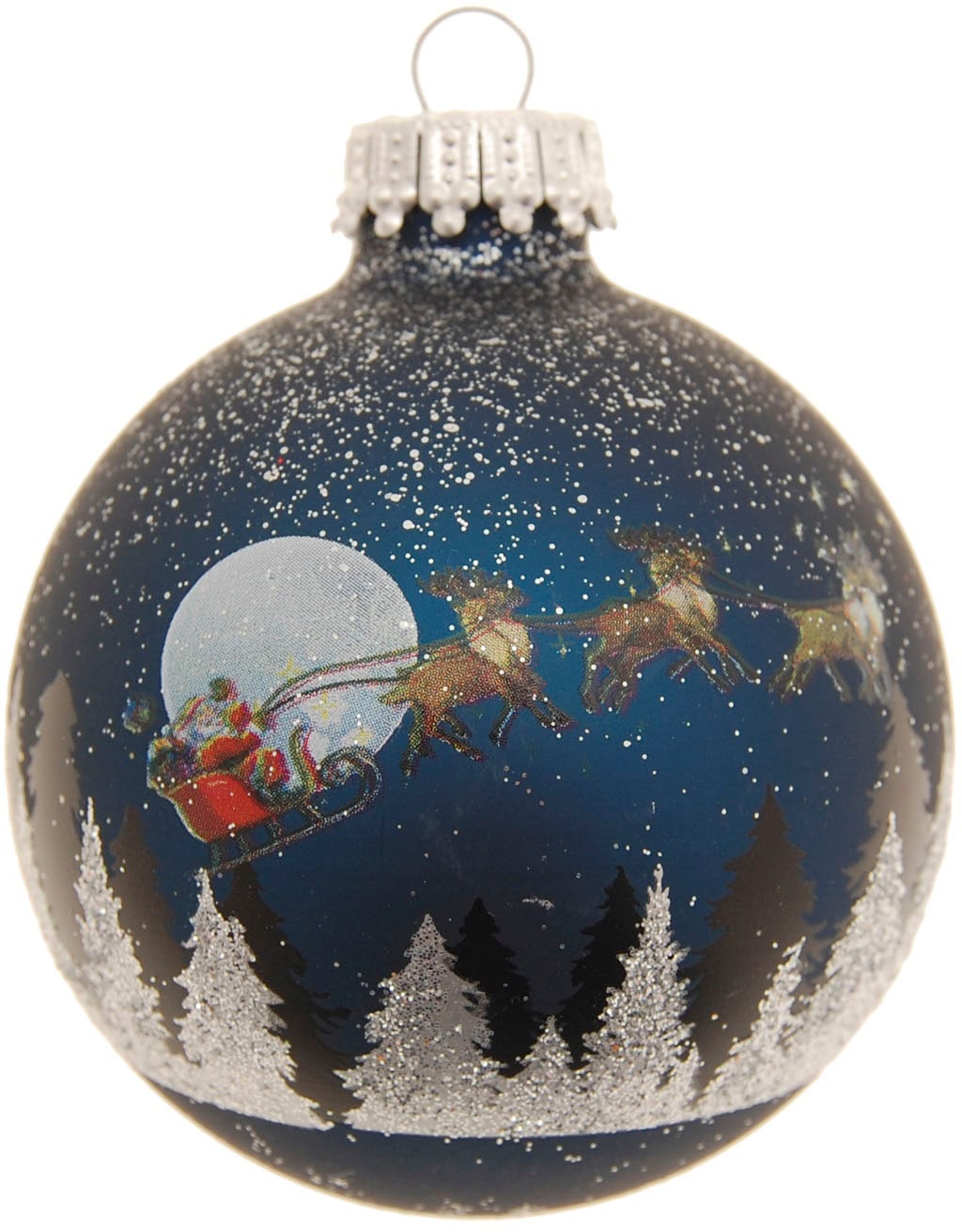 Krebs Glas Lauscha Boule de Noël »Spirit of Christmas, 7 cm« décoration de Noël, ornements de sapin, boules de Noël en verre