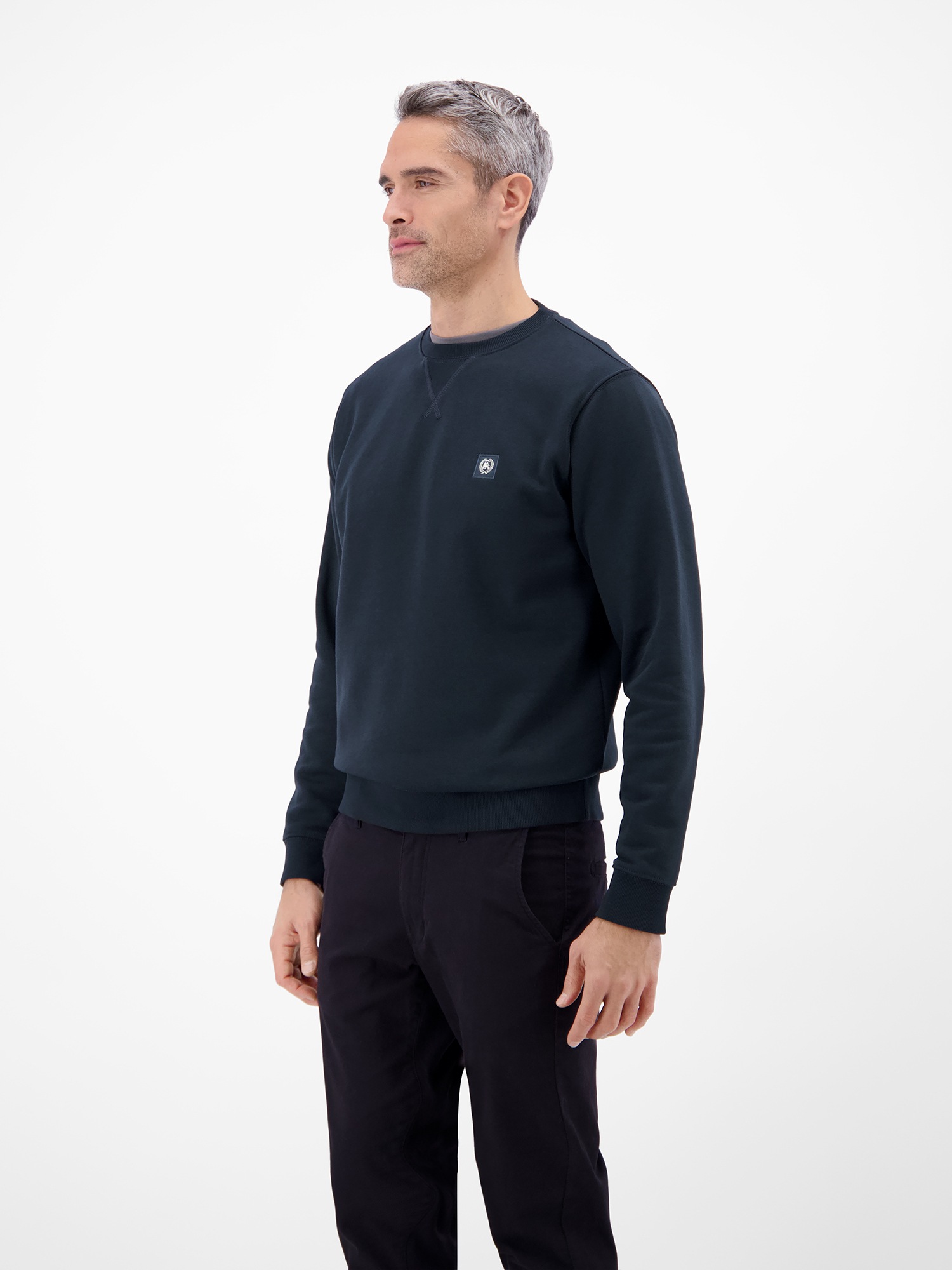 LERROS Sweat-shirt »Urbaner Sweatshirtstyle, weiche Haptik«, sweat-shirt homme uni, grand confort, COUPE RÉGULIÈRE
