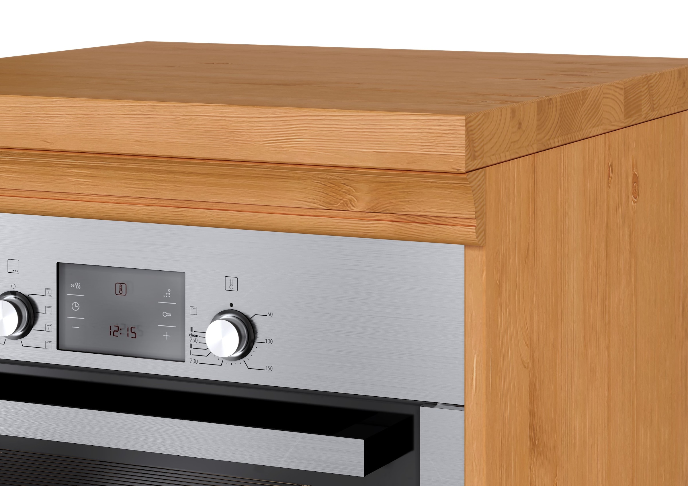 Home affaire Armoire encastrée pour cuisinière »Rügen« Breite 60 cm, Kiefer massiv, Nischenmass Herd B/T/H 56,7/54,2/60,5 cm