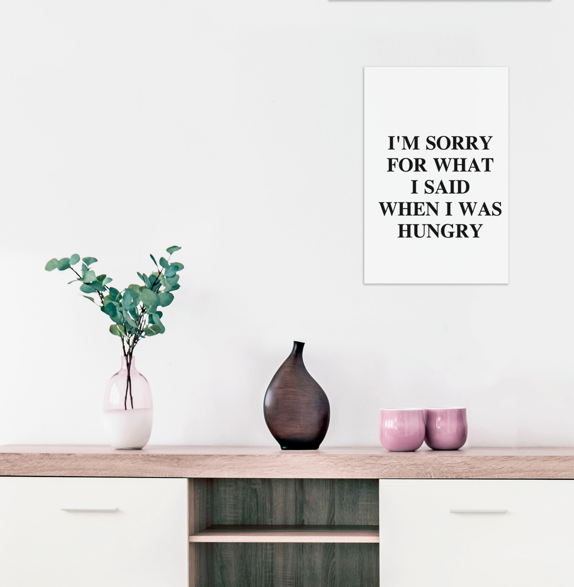queence Objet de décoration murale »I´m sorry for what I said ...« Stahlschild, Blechschild, Spruch, Witzig, Wanddeko, retro, 20x30cm