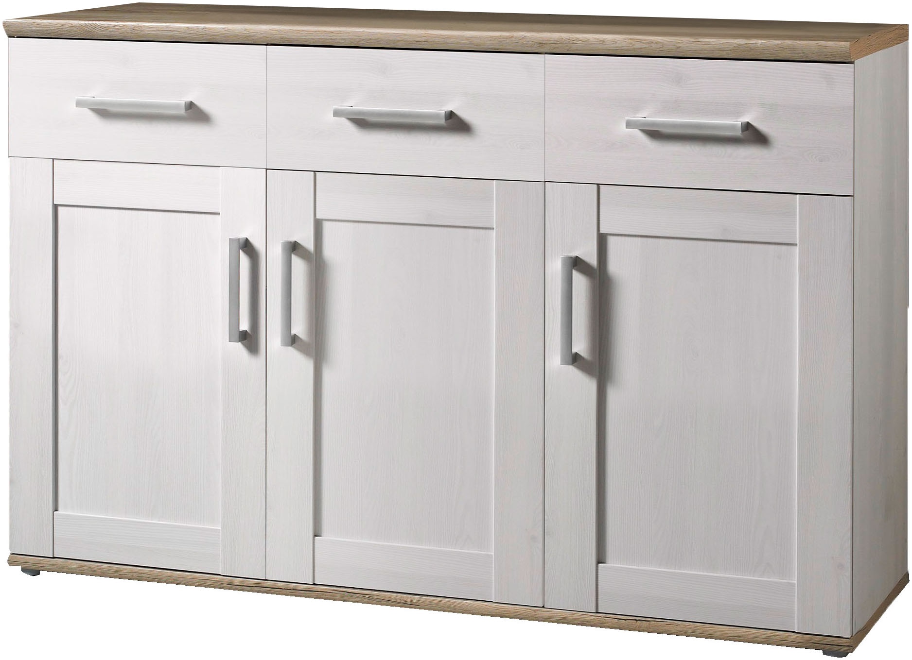 HBZ Sideboard »Romance im Landhaustil, Wohnzimmerschrank BxHxT 140x88x45 cm« 1 Stk. tlg. Mit  3 Türen, 3 Schubkästen und 3 Einlegeböden