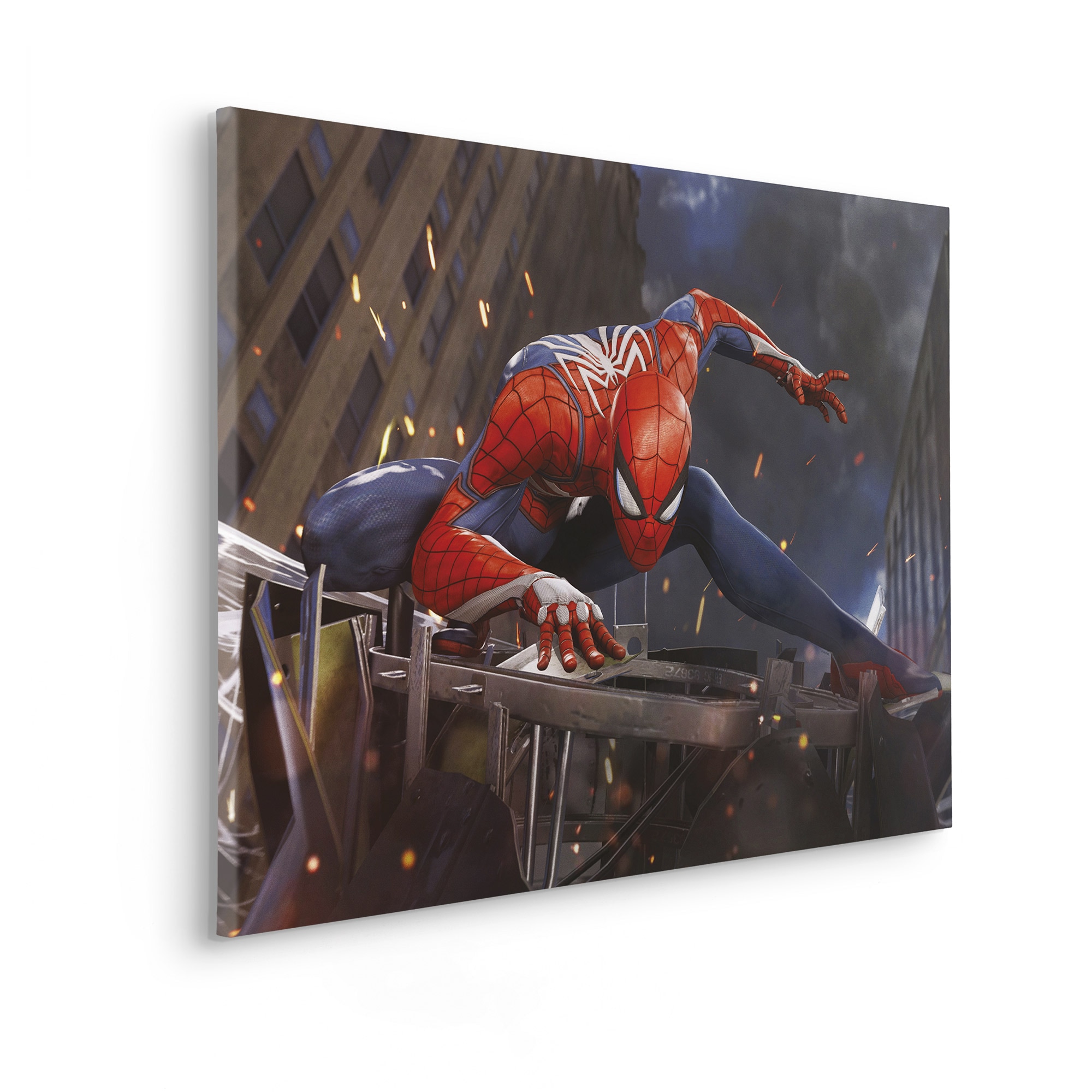 Komar Leinwandbild »Marvel Spider-Man Landing« Disney 1 Stk. tlg. 90 x 60 cm (Breite x Höhe) - Kinderzimmer, Dekoration