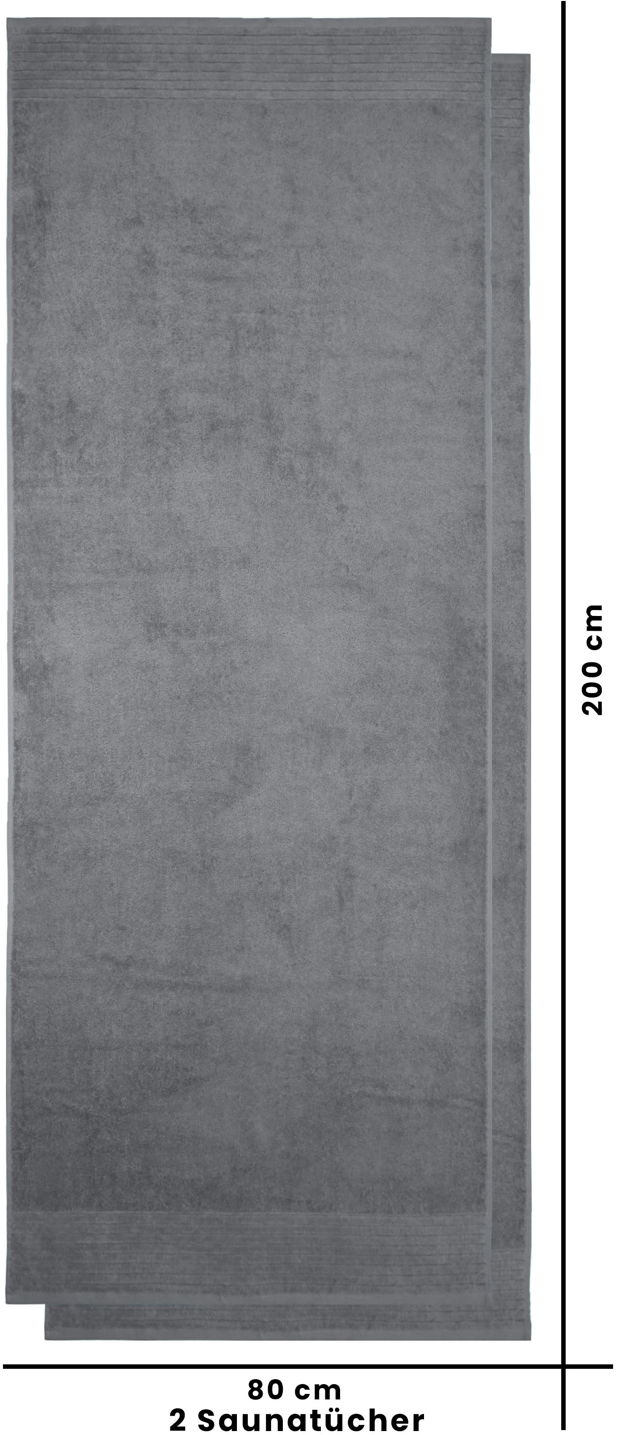 my home Saunatuch »Sanremo Premium, Premium Handtücher, 600 gr/m², 80x200cm« Bordüre, einfarbig, flauschig, weich, dicke Qualität, 5 Jahre Garantie
