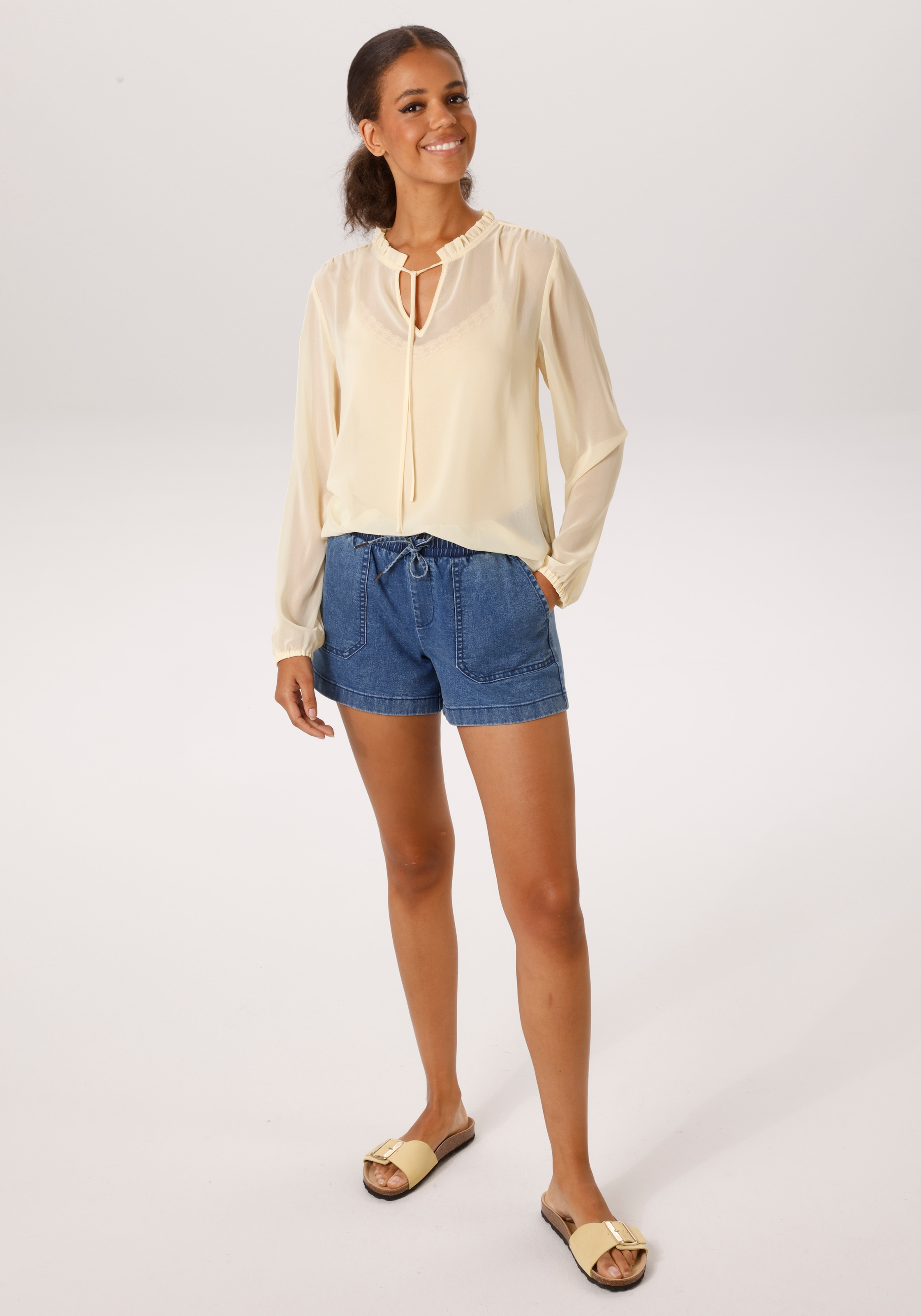 Aniston CASUAL Schlupfbluse im trendigen Pastell