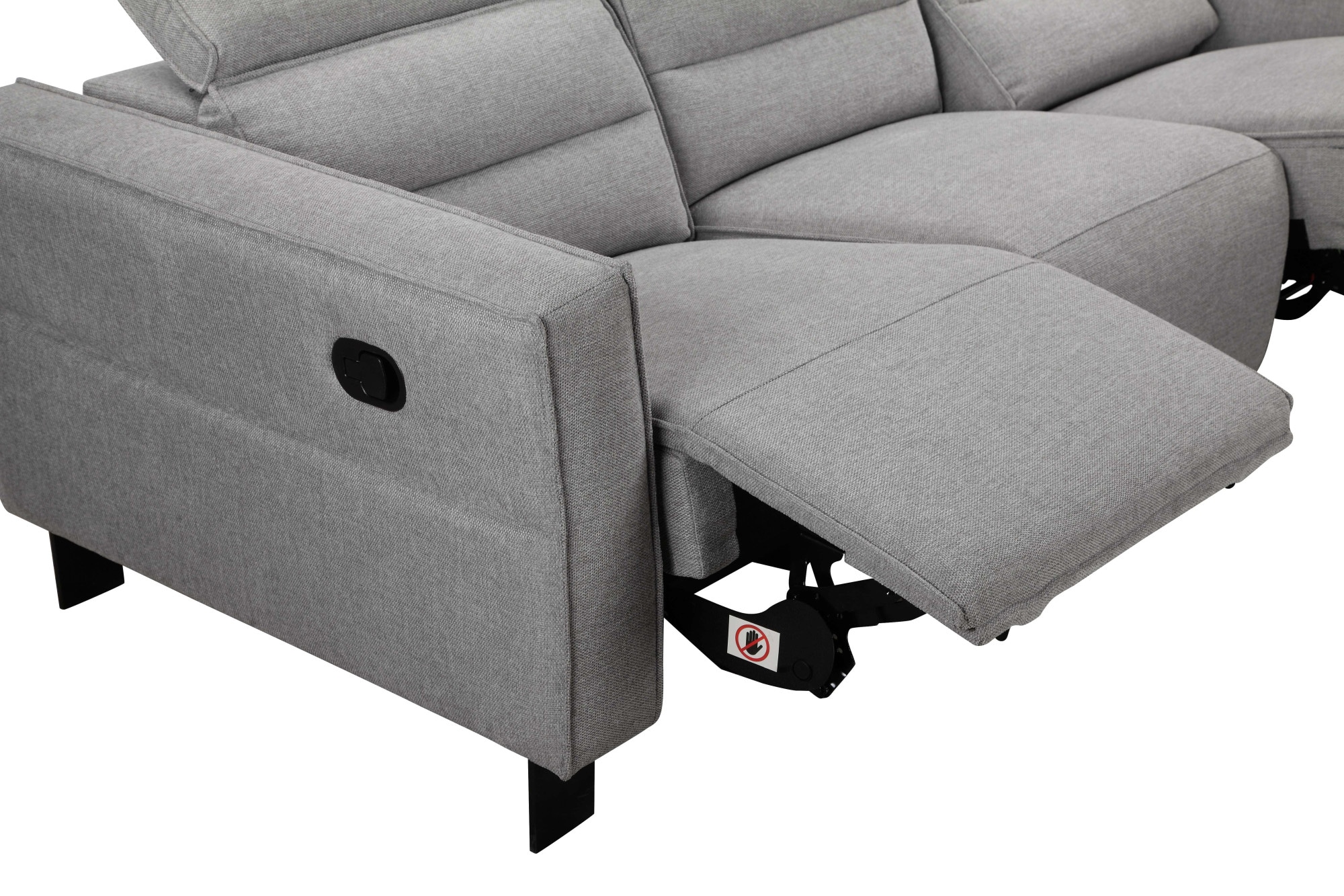GOODproduct 3-Sitzer »Carpari Webstoff, 224 cm, man./elektr. Relaxfunktion« (USB A/C), sowie Kopfteilverstellung