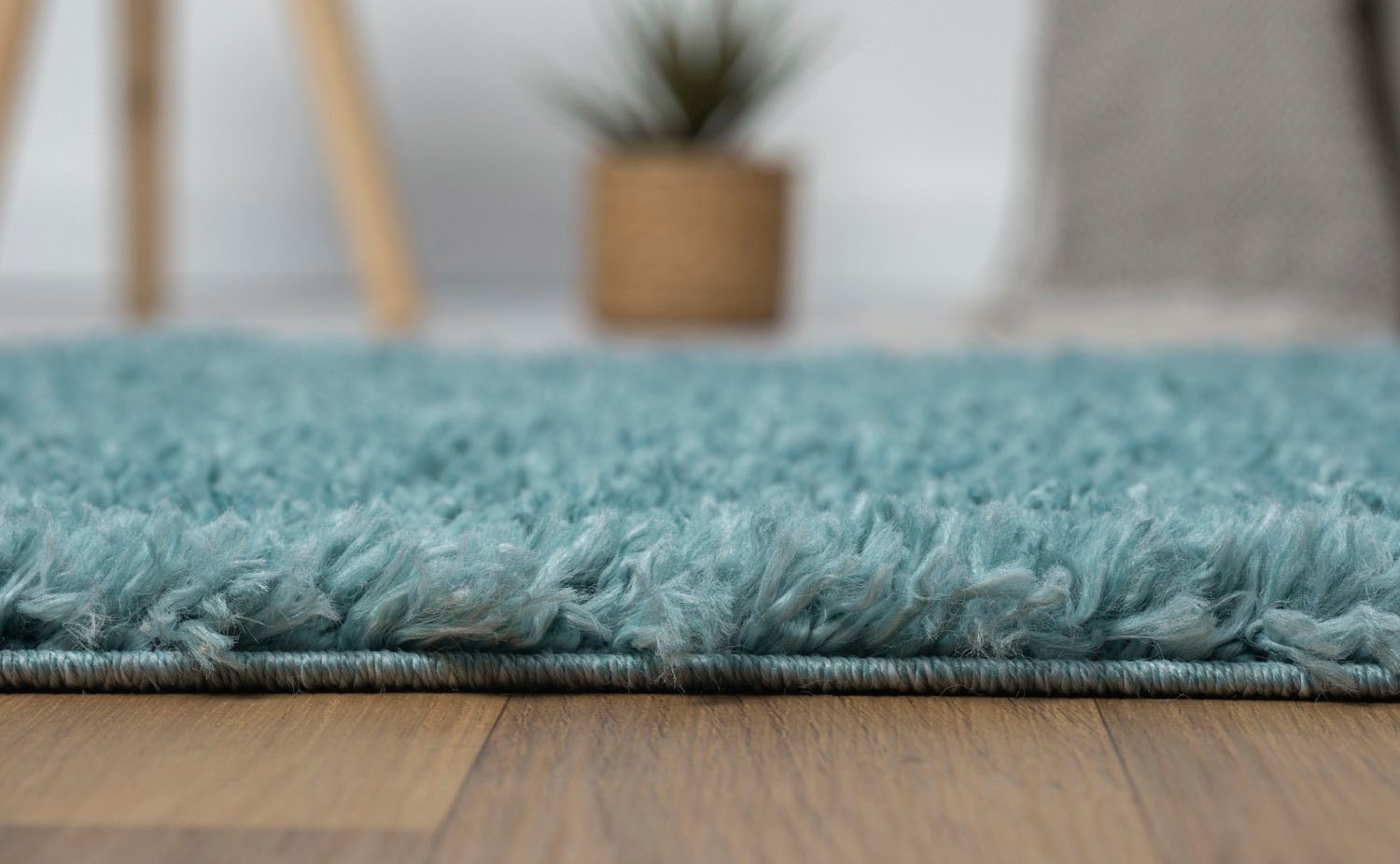 Myflair Möbel & Accessoires Hochflor-Bettumrandung »My Shaggy« Höhe 37 mm 3 Stk. tlg. Shaggy, Uni-Farben, leicht glänzend, extra flauschig, Läufer-Set