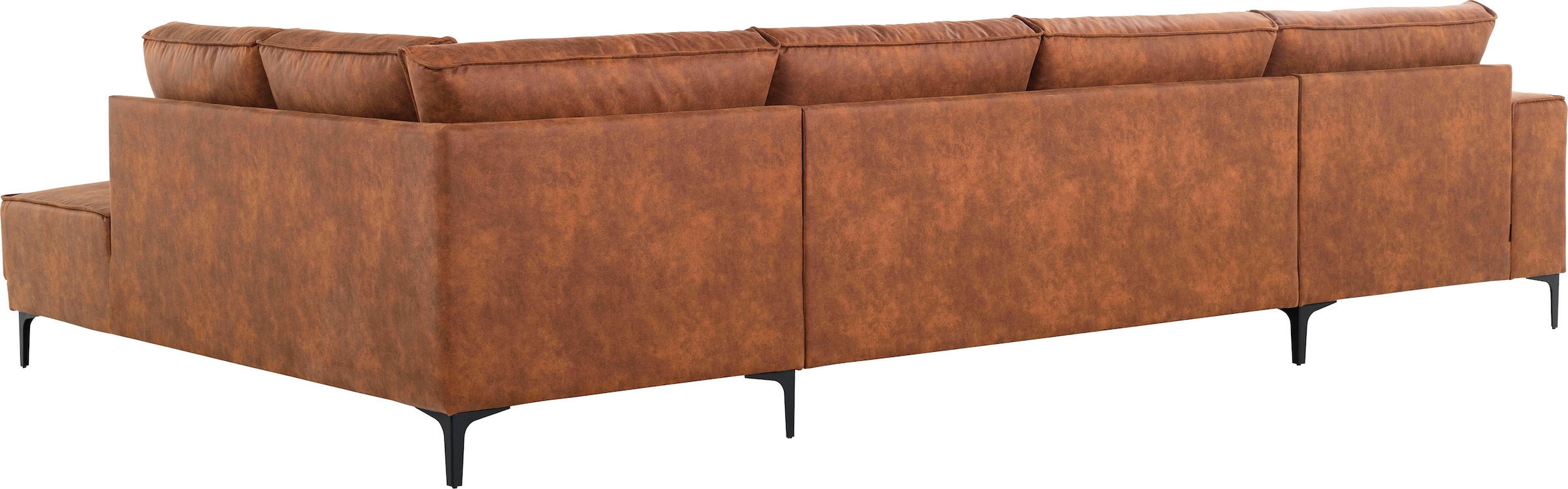 GOODproduct Wohnlandschaft »OLAND Luxus-Microfaser U-Form, XXL, B: 345 cm, Skandi-Design« U-Form, 345 cm, Wellenunterfederung, Skandi-Design, Metallfüsse