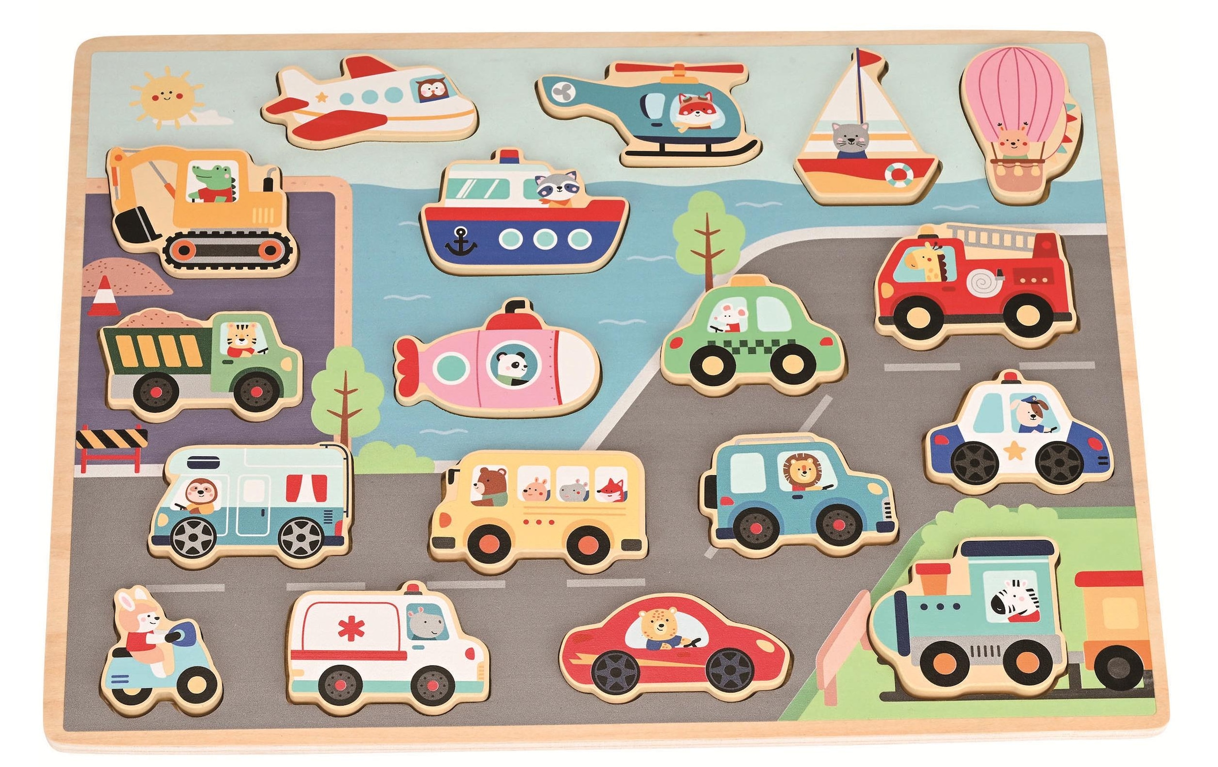 Spielba Puzzle »Holzpuzzle Puzzle Transportwelt«
