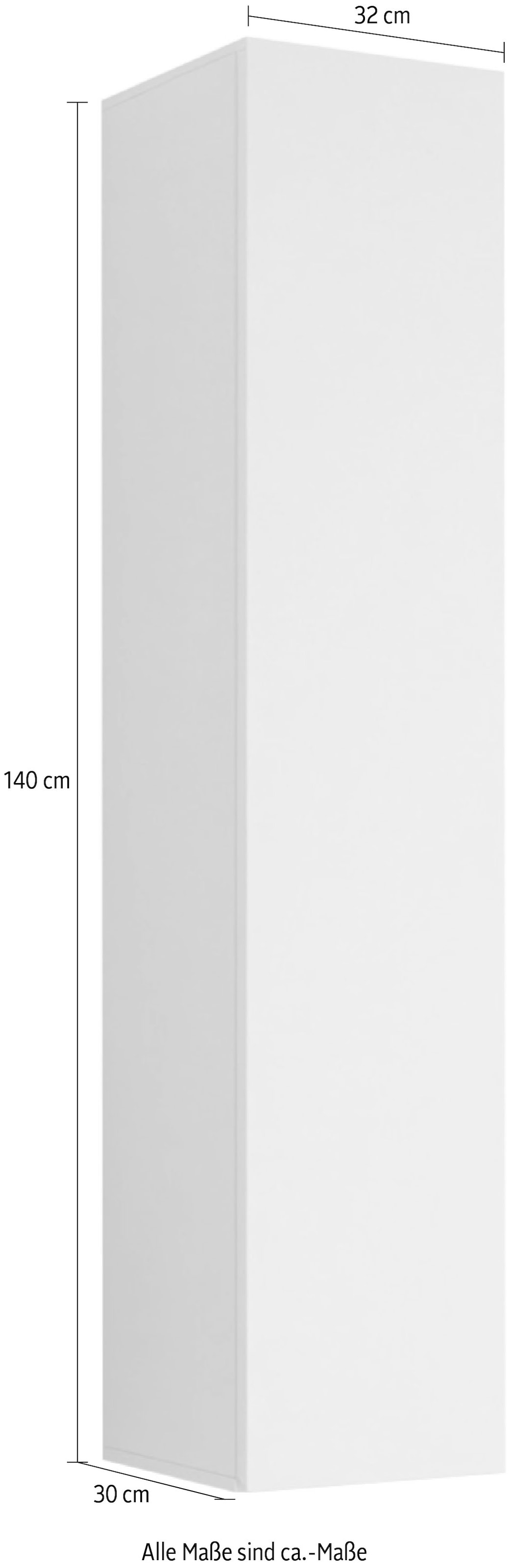 borchardt Möbel Armoire suspendue »Toledo, Höhe 140cm, Tür links oder rechts montierbar« Hauteur 140 cm