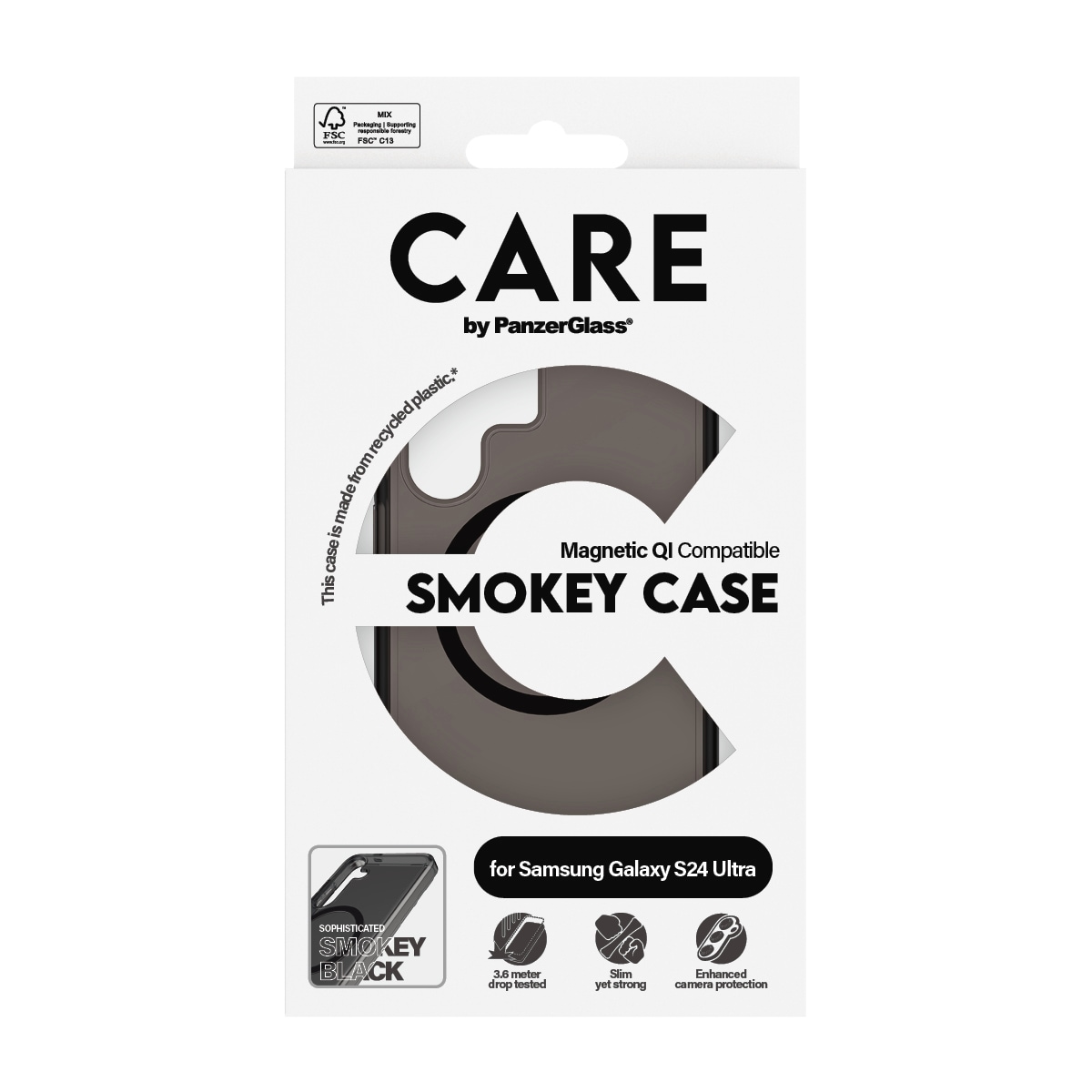 CARE by PanzerGlass Handyhülle »Magnetic Compatible Smokey Case für Samsung Galaxy S24 Ultra« Backcover, Schutzhülle, Handyschutzhülle, Case, Schutzcase, stossfest