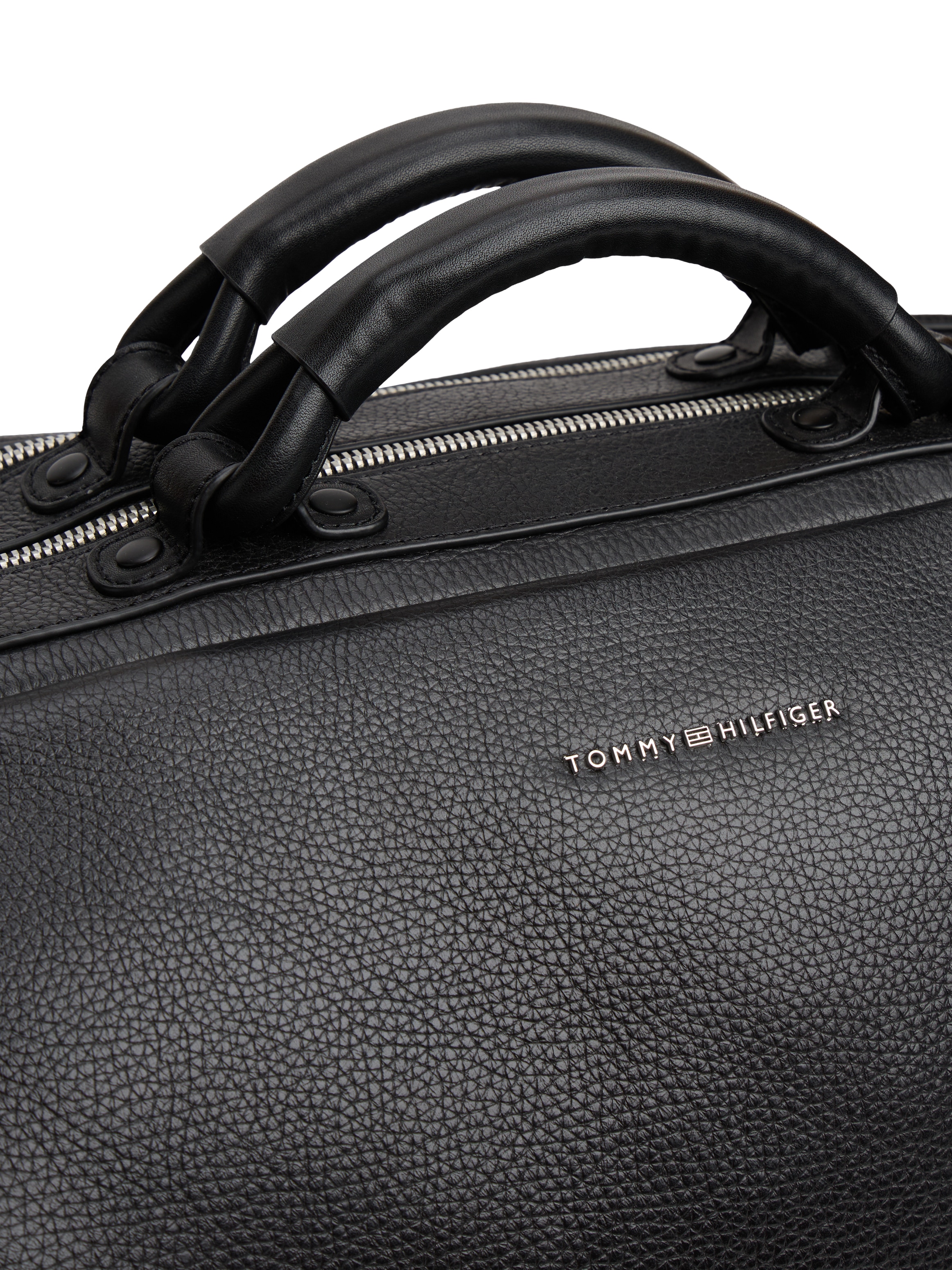 Tommy Hilfiger Weekender »TH PREMUM LEATHER DUFFLE« sac de voyage, sac de loisirs avec logo imprimé