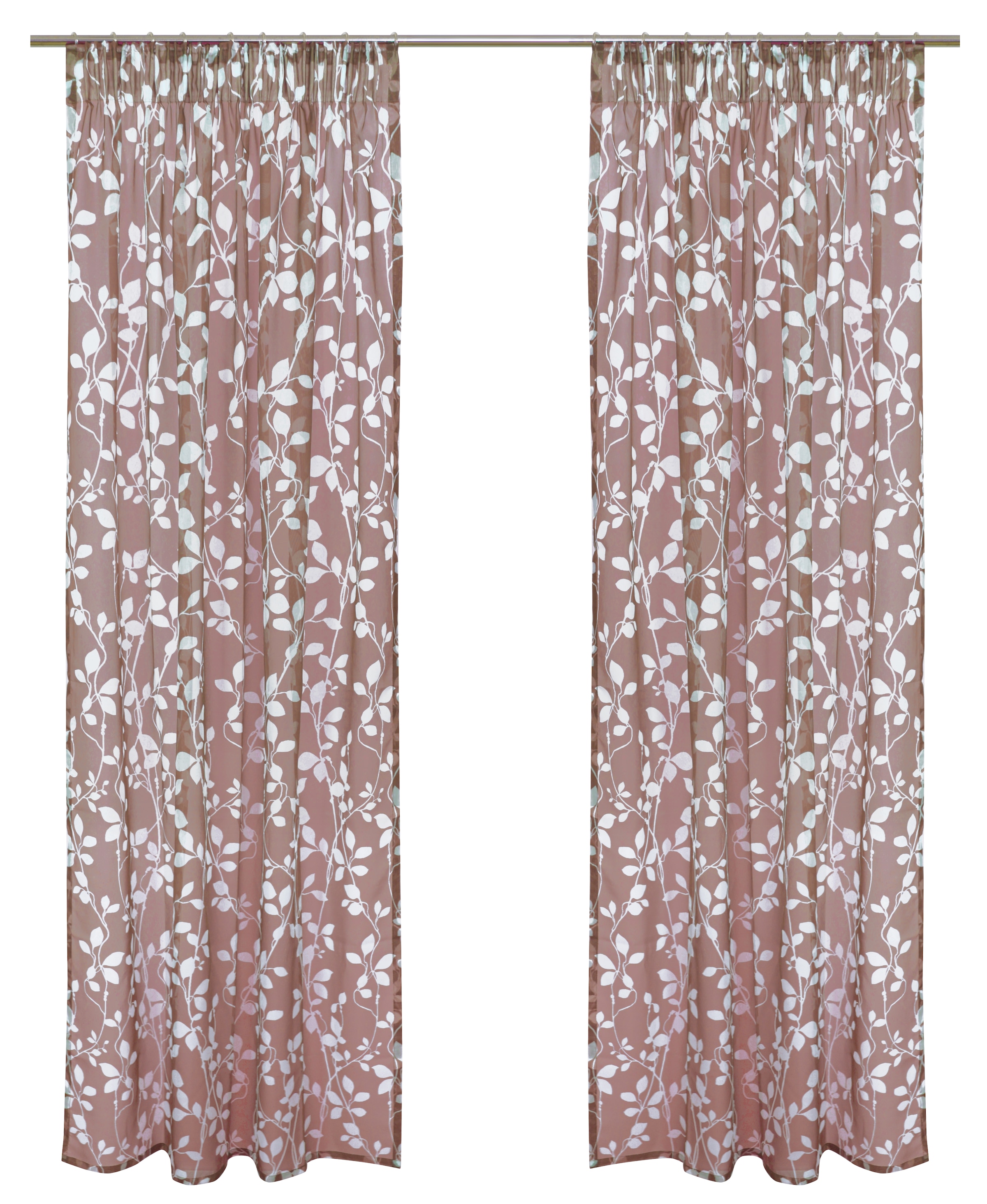 my home Rideau »Issoire« Bande multifonctionnelle 1 cuis tlg. Wohnzimmer, Schlafzimmer, Esszimmer, gemustert und halbtransparent