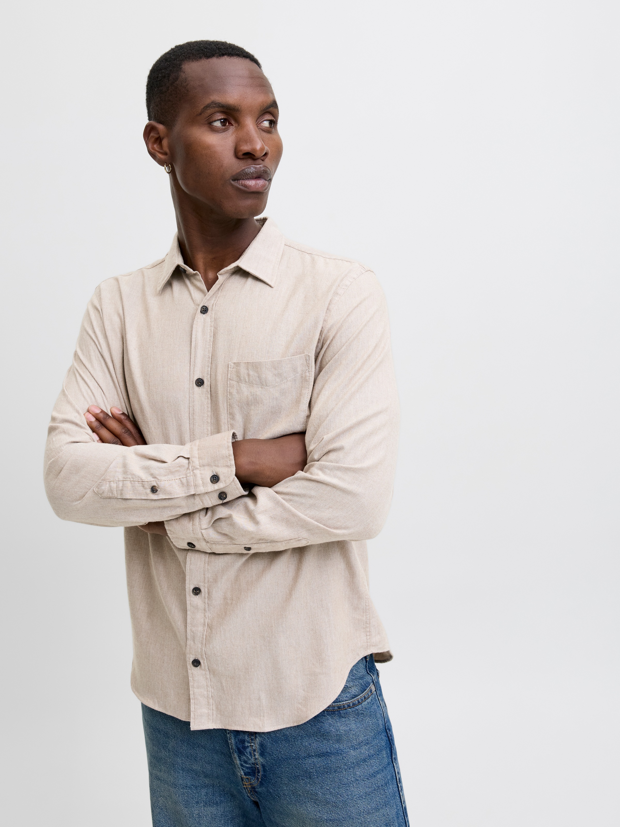 Jack & Jones Chemise à manches longues »JJECLASSIC MELANGE SHIRT L/S NOOS«