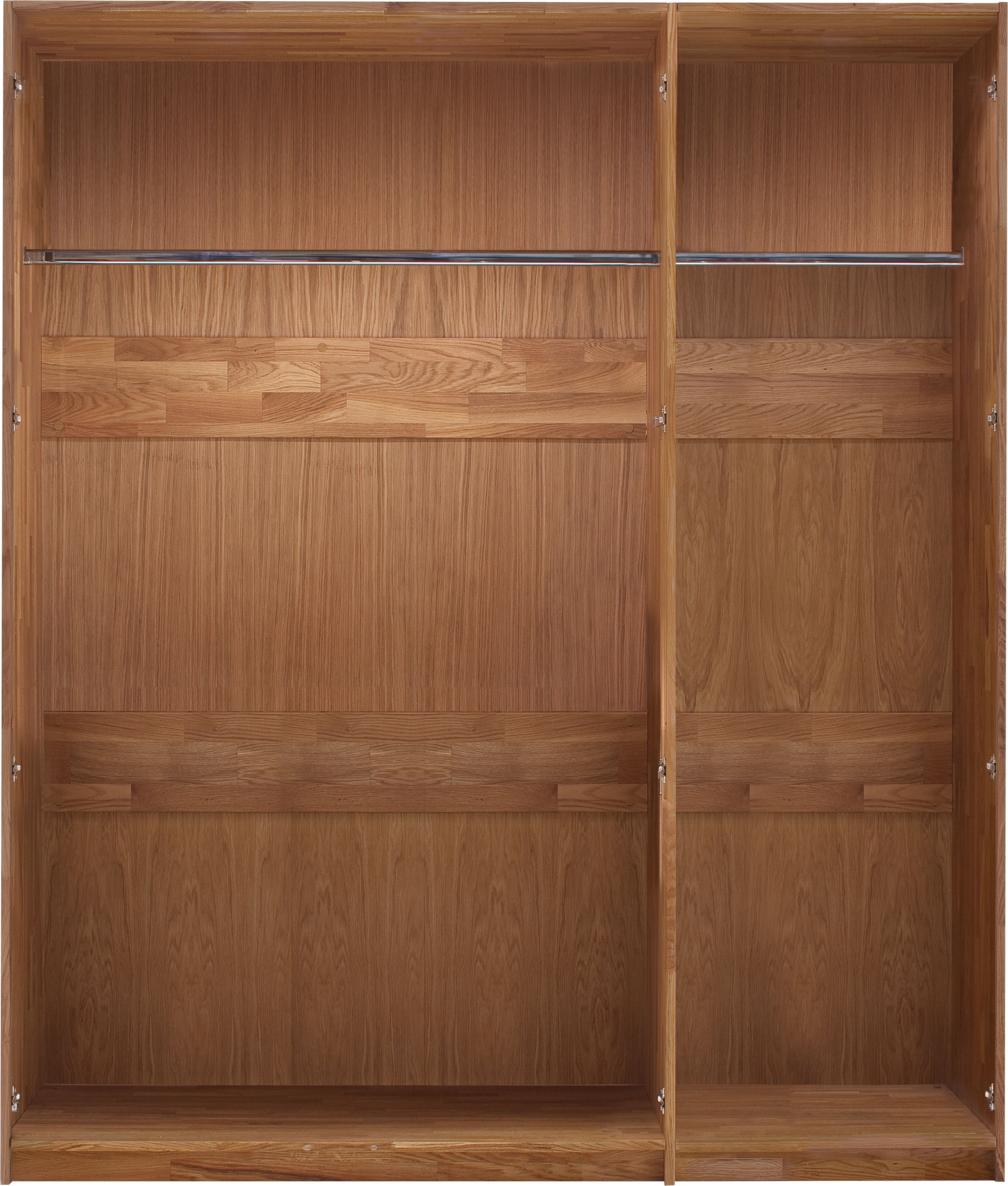 Home affaire Kleiderschrank »Chamara« aus massivem Eichenholz, in unterschiedlichen Breiten, Höhe 218 cm