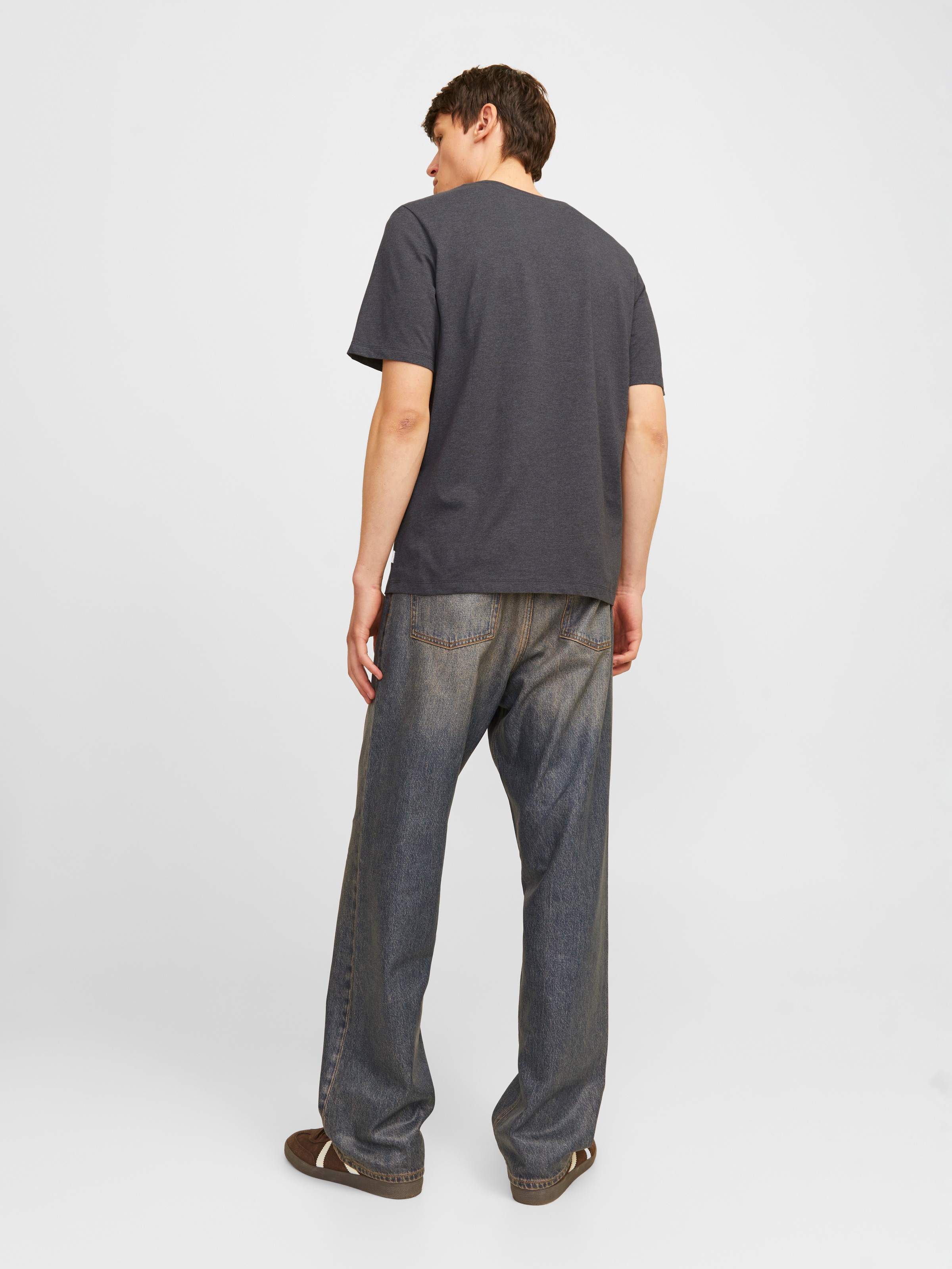 Jack & Jones Rundhalsshirt »JJEORGANIC MELANGE TEE SS O-NECK NOOS« Baumwollmischung, regular fit