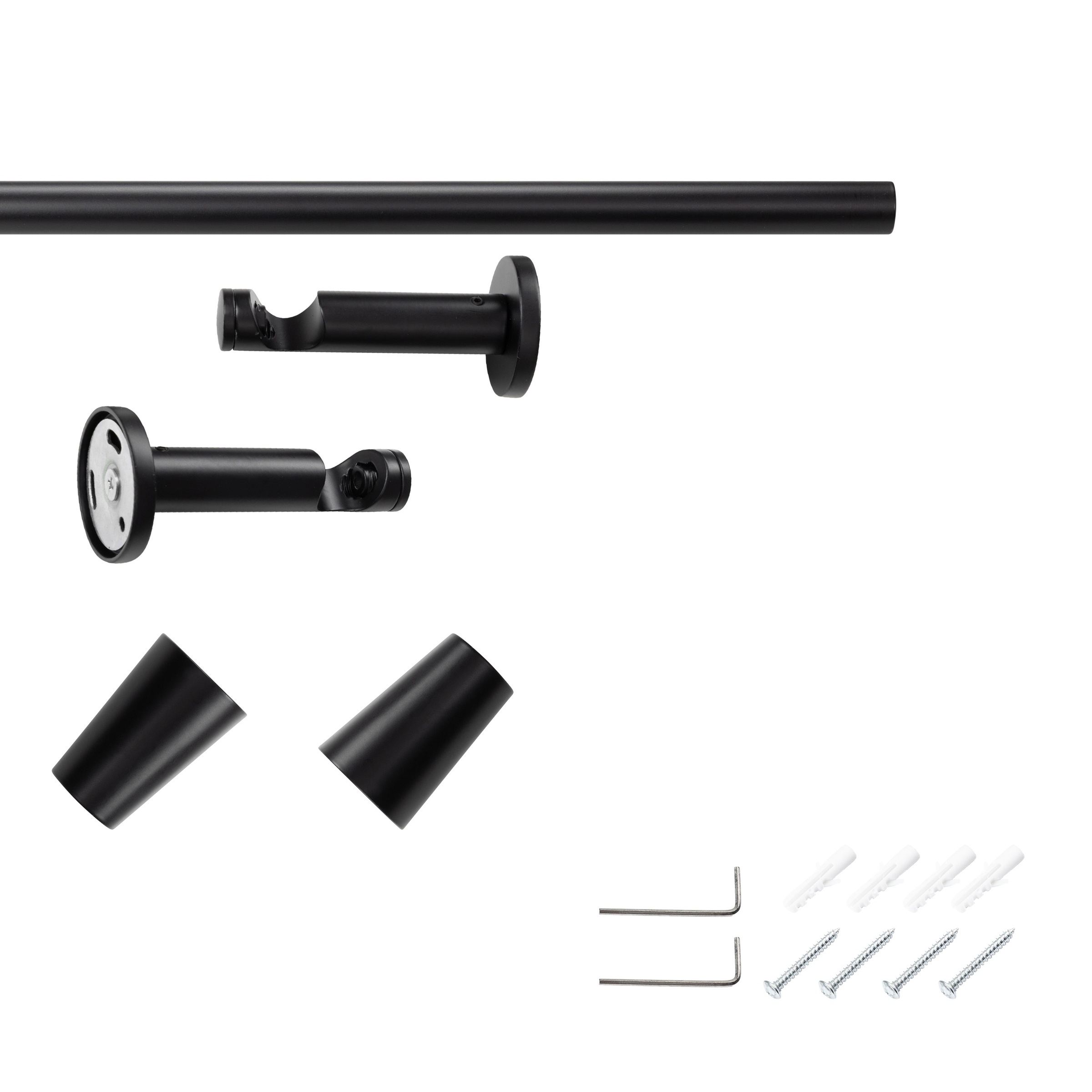 SN DECO GROUP Tringle à rideaux »Gardinenstange Nizza Ø 19 mm, 1-läufig, Fixmass, verschraubt« Ø 19 mm Fixmass;kürzbar