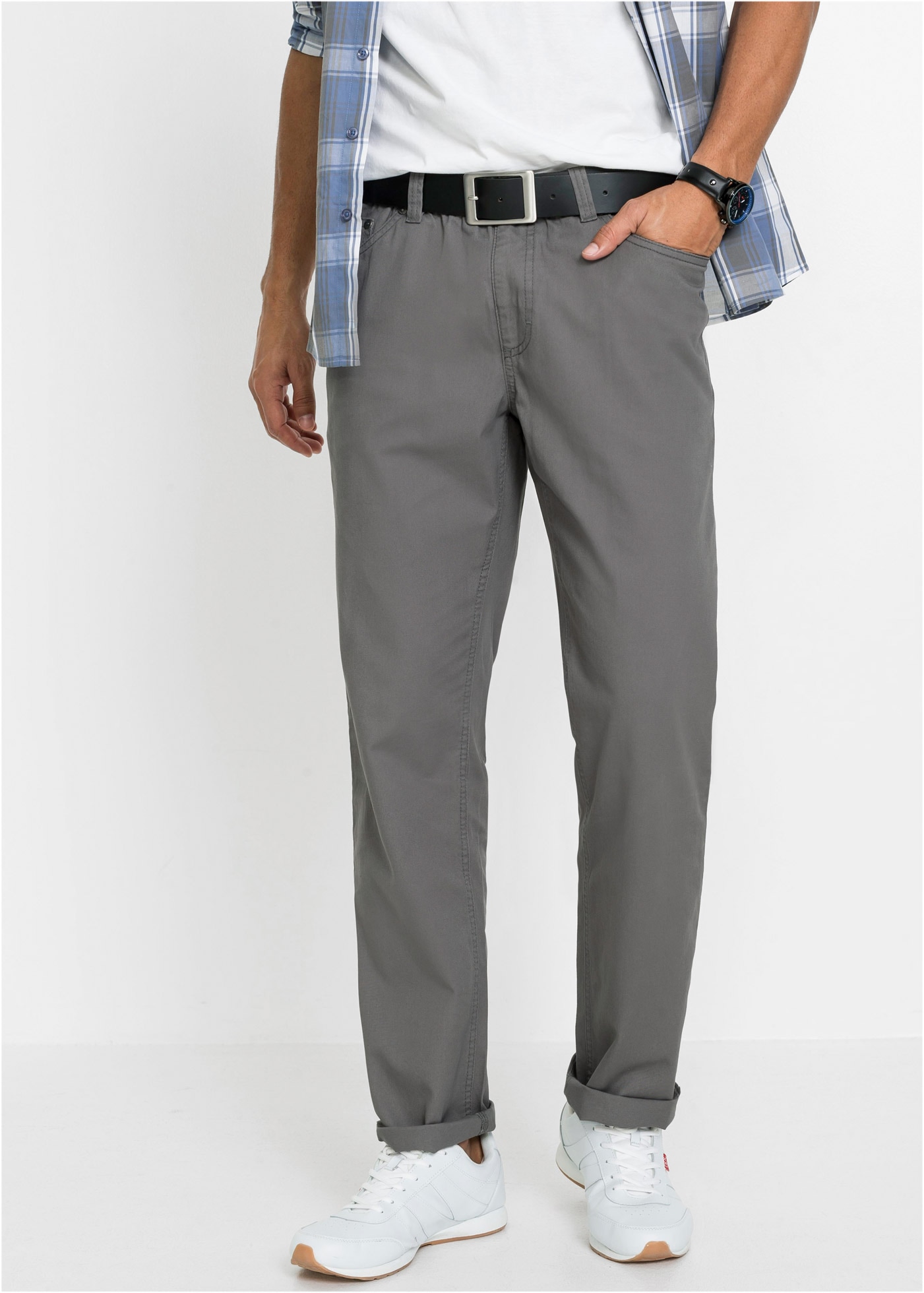 bonprix Pantalon à enfiler »Regular Fit Schlupfhose mit Komfortbund, Straight (2er Pack)«  Regular Fit Schlupfhose mit Komfortbund, Straight (2er Pack)