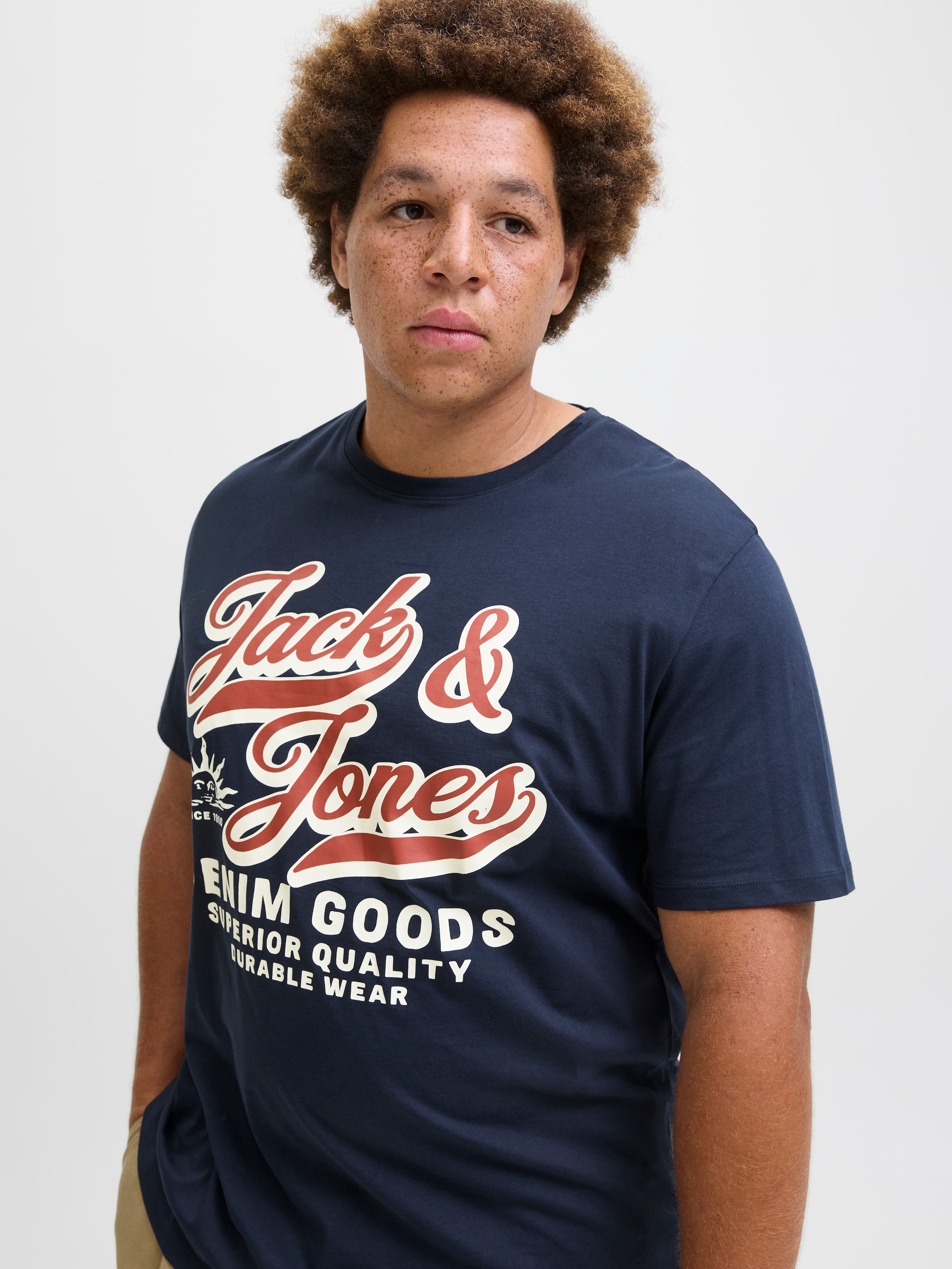 Jack & Jones PlusSize T-shirt »JJELOGO TEE SS ONECK 2 COL AW25 NOOS PLS«